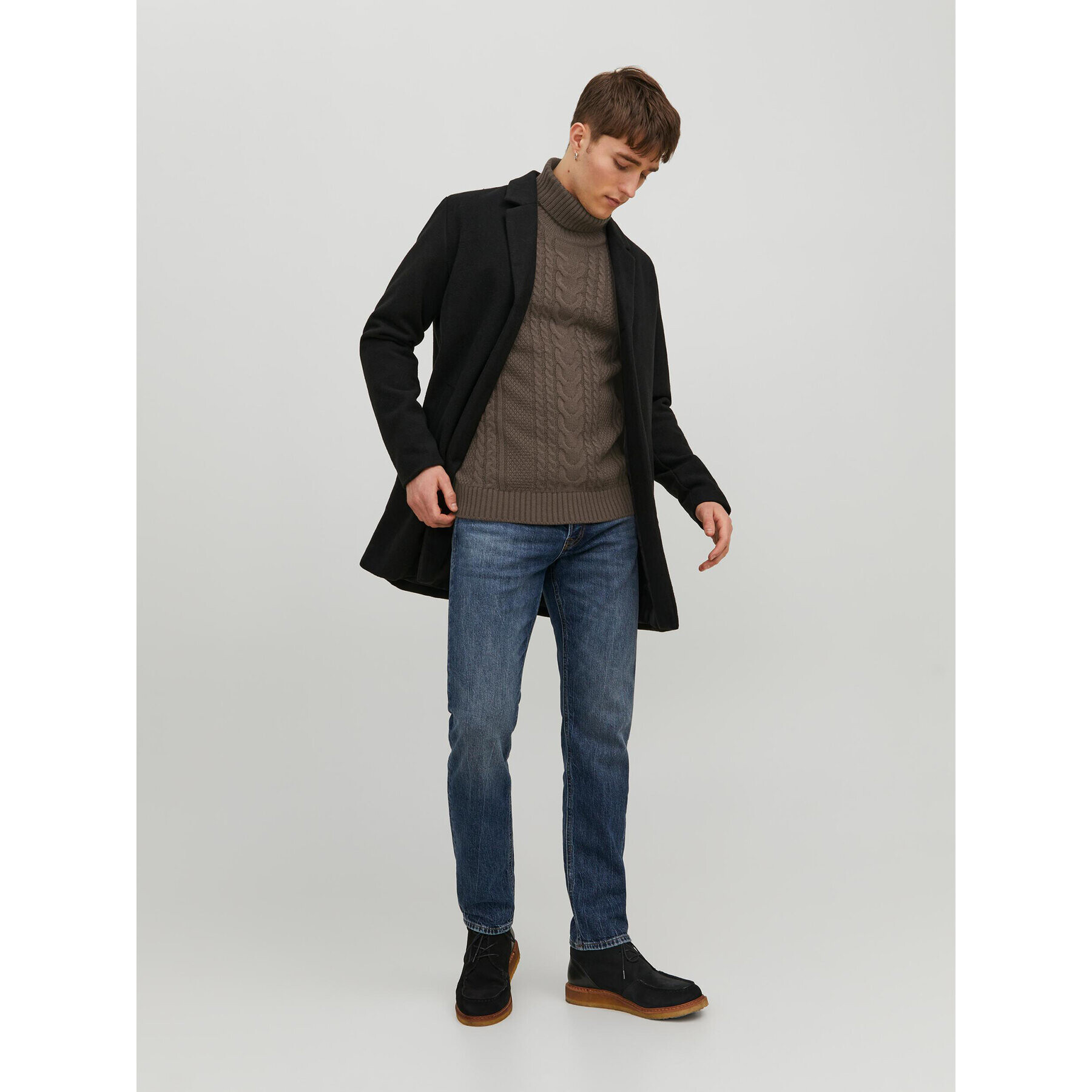 Jack&Jones Поло 12236315 Кафяв Regular Fit - Pepit.bg