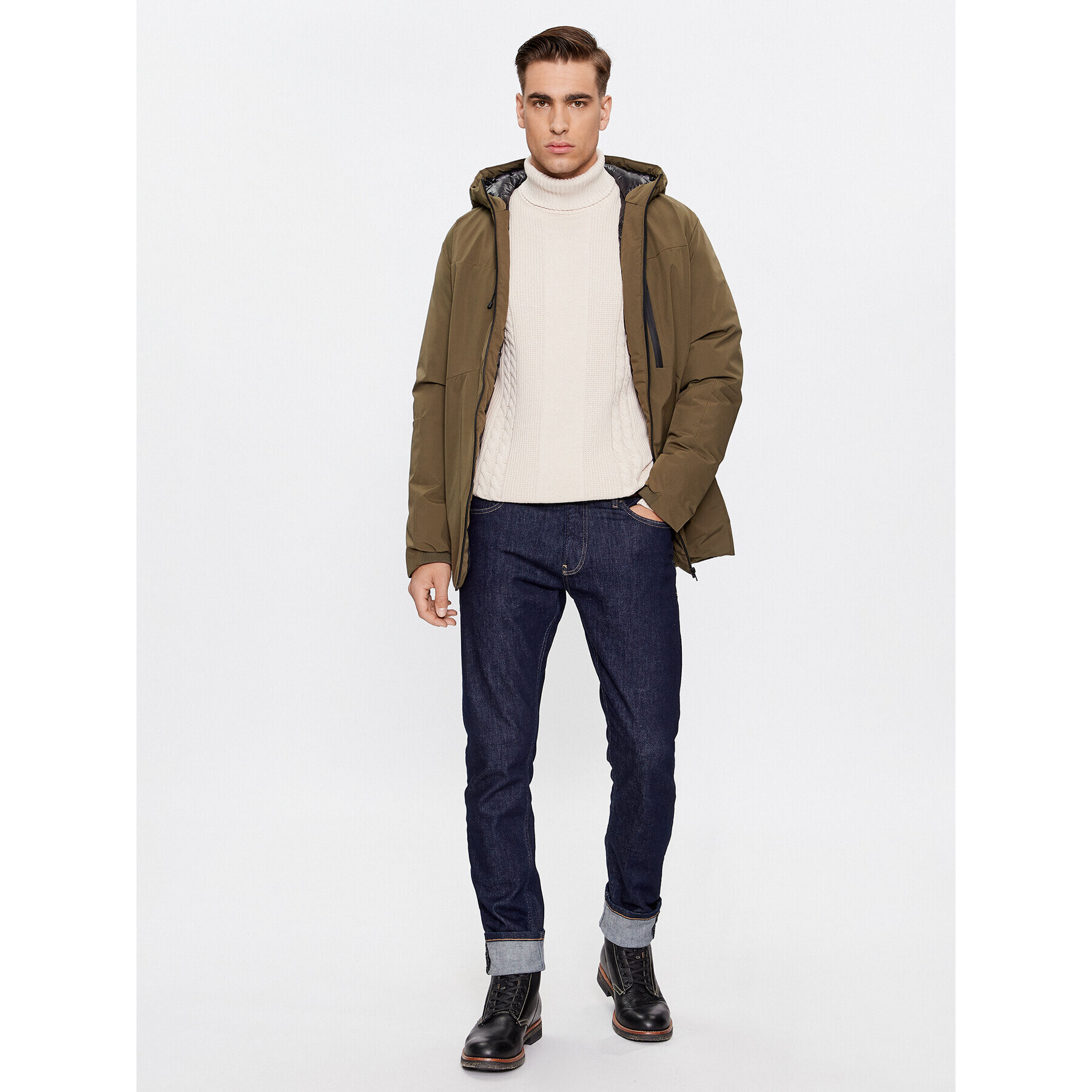 Jack&Jones Поло 12242944 Екрю Regular Fit - Pepit.bg