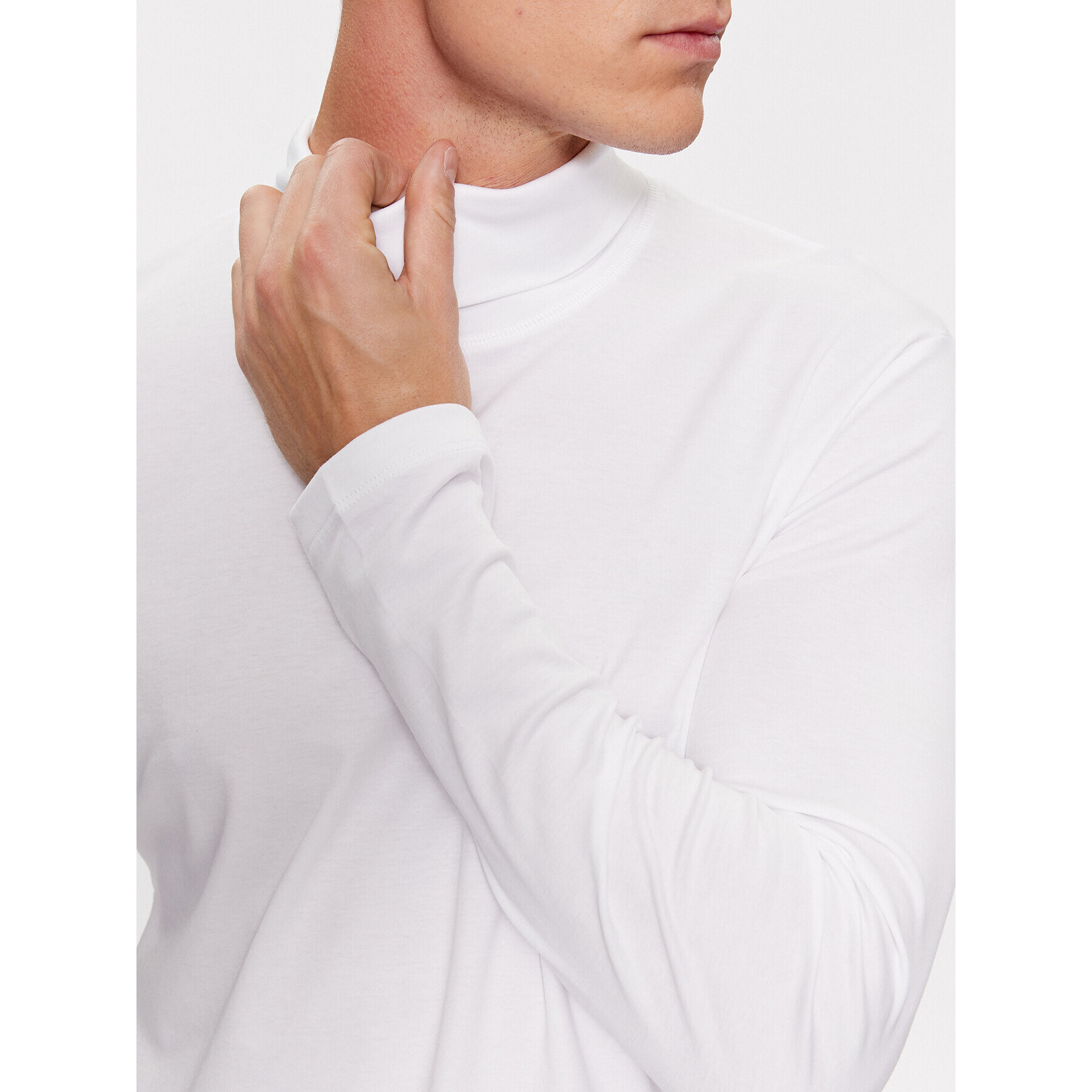 Jack&Jones Поло 12243471 Бял Standard Fit - Pepit.bg