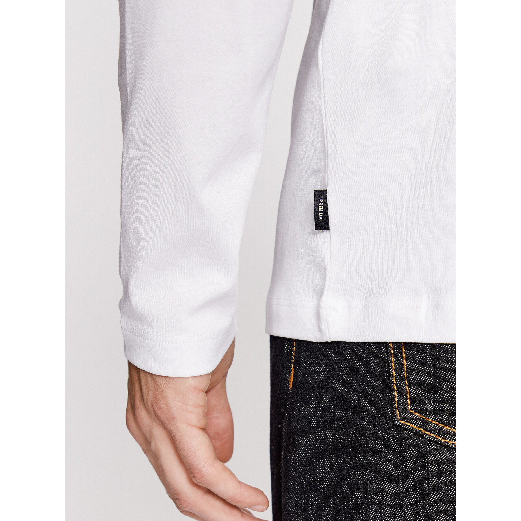 Jack&Jones Поло 12243471 Бял Standard Fit - Pepit.bg