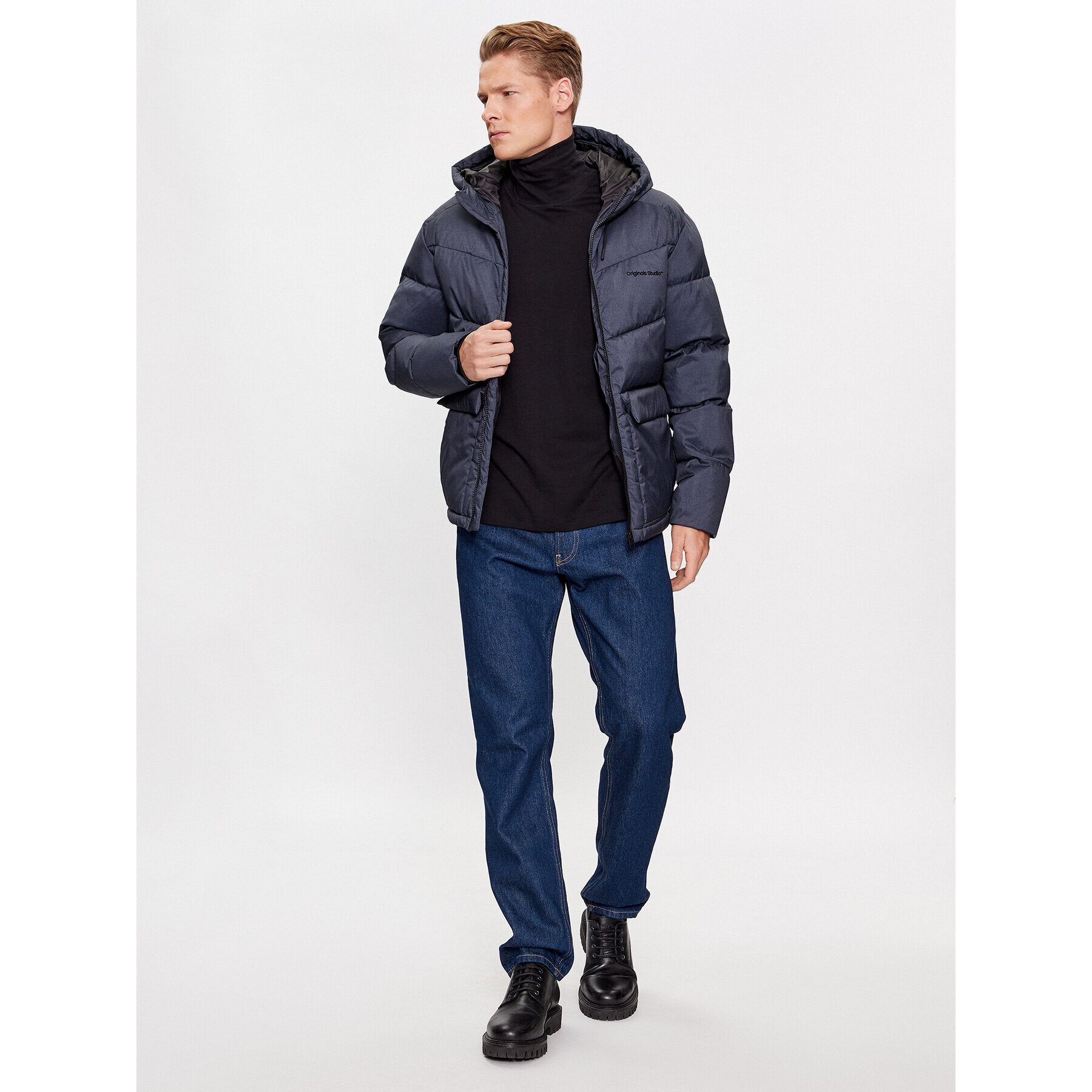 Jack&Jones Поло 12243471 Черен Standard Fit - Pepit.bg