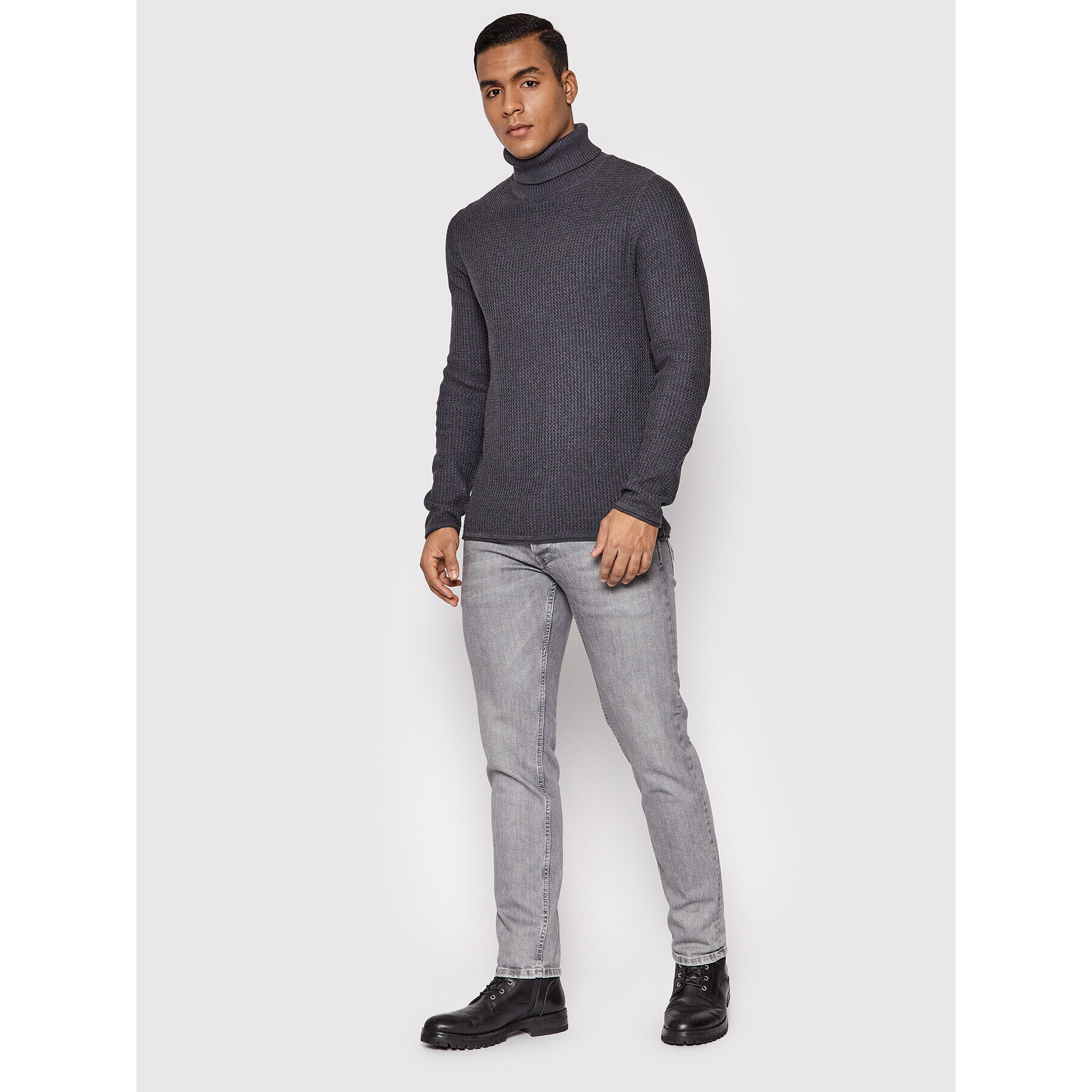Jack&Jones PREMIUM Поло Blucarlos 12199940 Сив Regular Fit - Pepit.bg