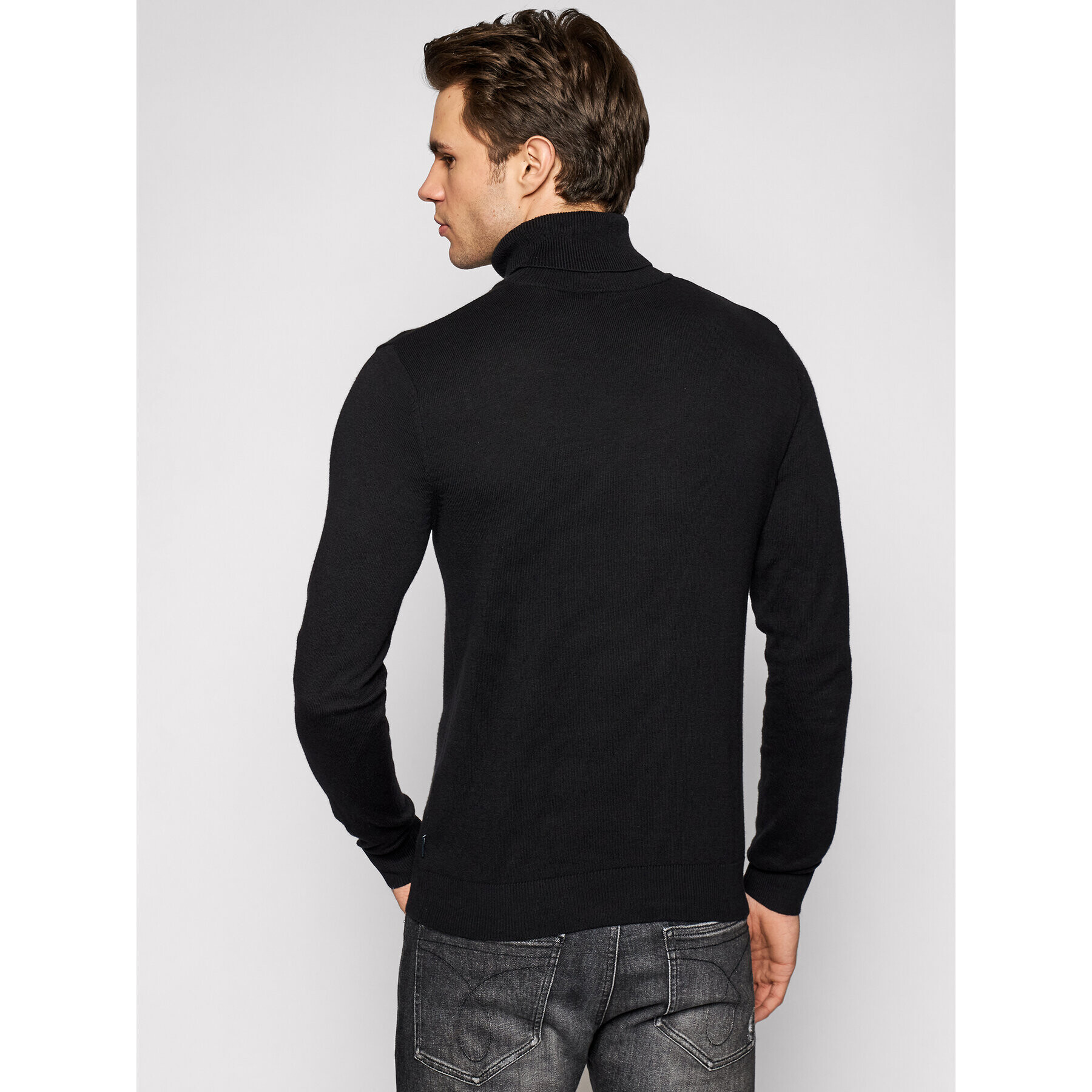 Jack&Jones Поло Emil Knit Roll Neck 12157417 Черен Regular Fit - Pepit.bg