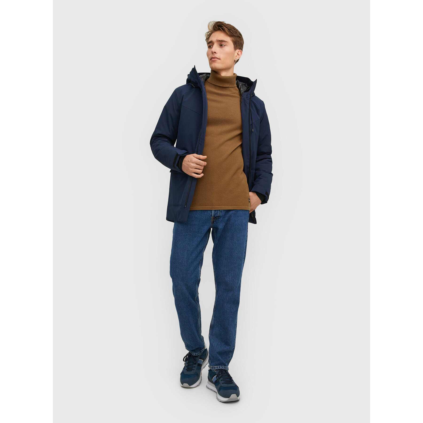 Jack&Jones Поло Hill 12210931 Кафяв Regular Fit - Pepit.bg