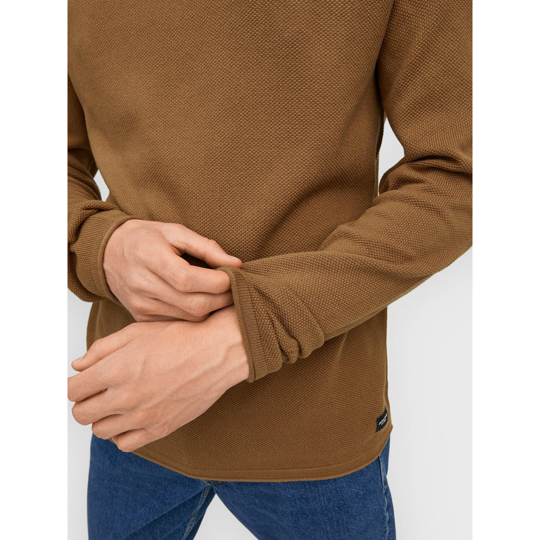 Jack&Jones Поло Hill 12210931 Кафяв Regular Fit - Pepit.bg