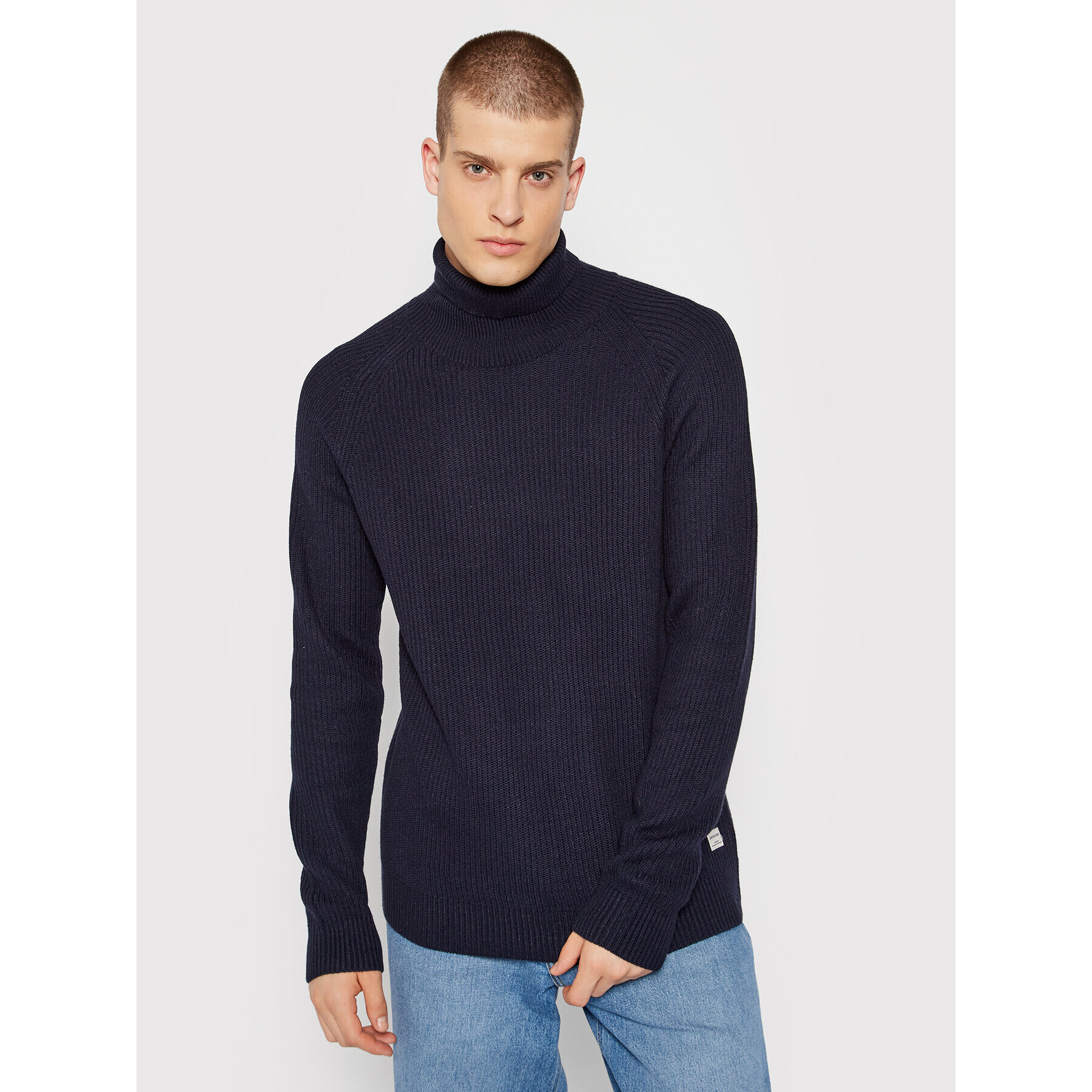 Jack&Jones Поло Pannel 12189963 Тъмносин Regular Fit - Pepit.bg