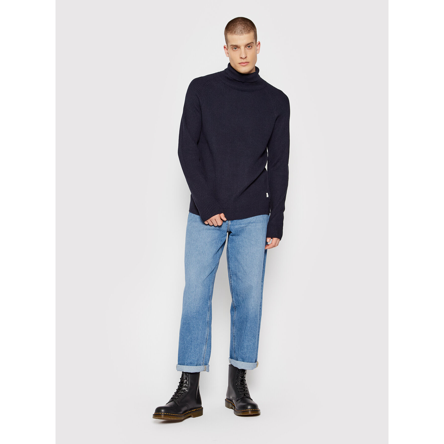 Jack&Jones Поло Pannel 12189963 Тъмносин Regular Fit - Pepit.bg
