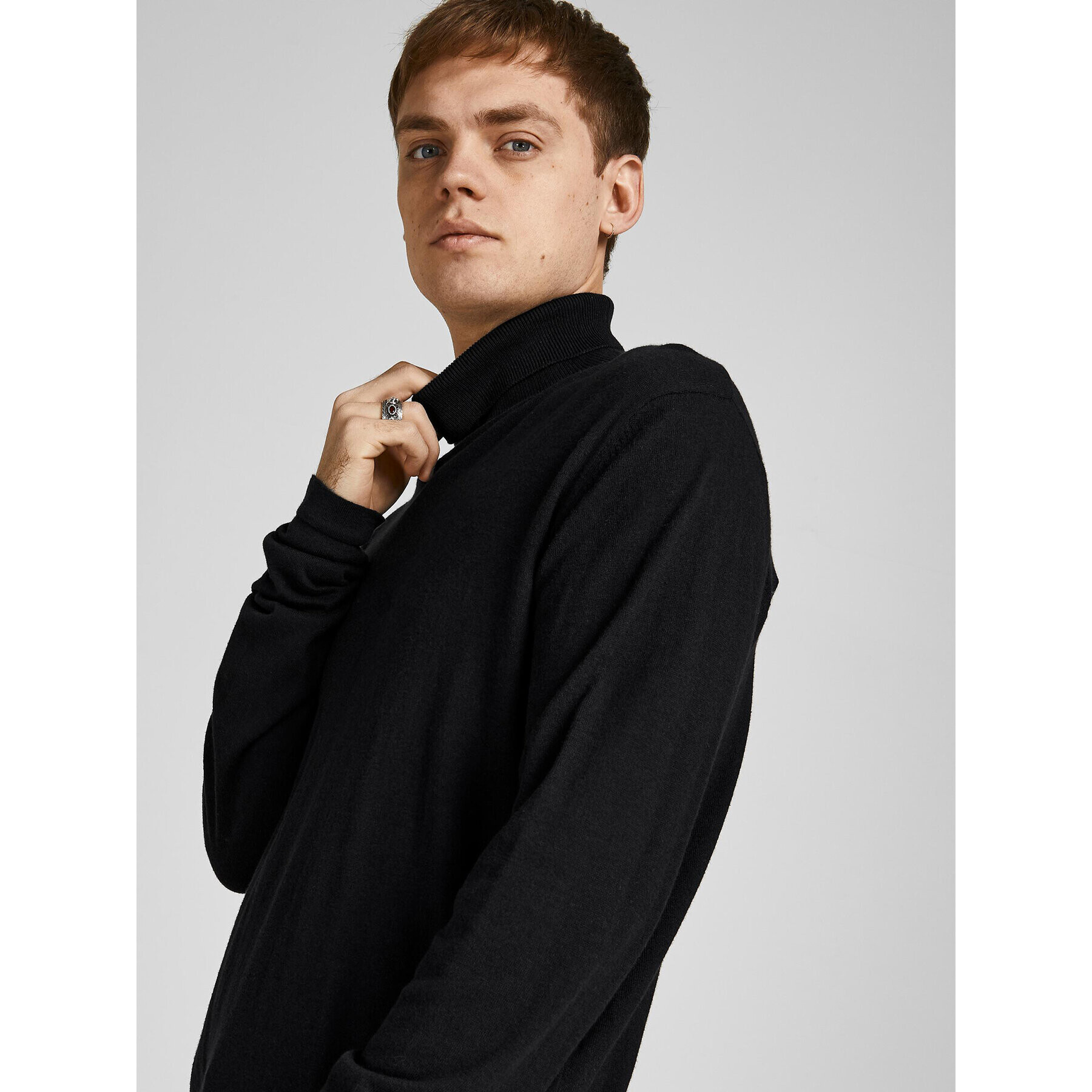 Jack&Jones Поло Rogan 12196902 Черен Regular Fit - Pepit.bg