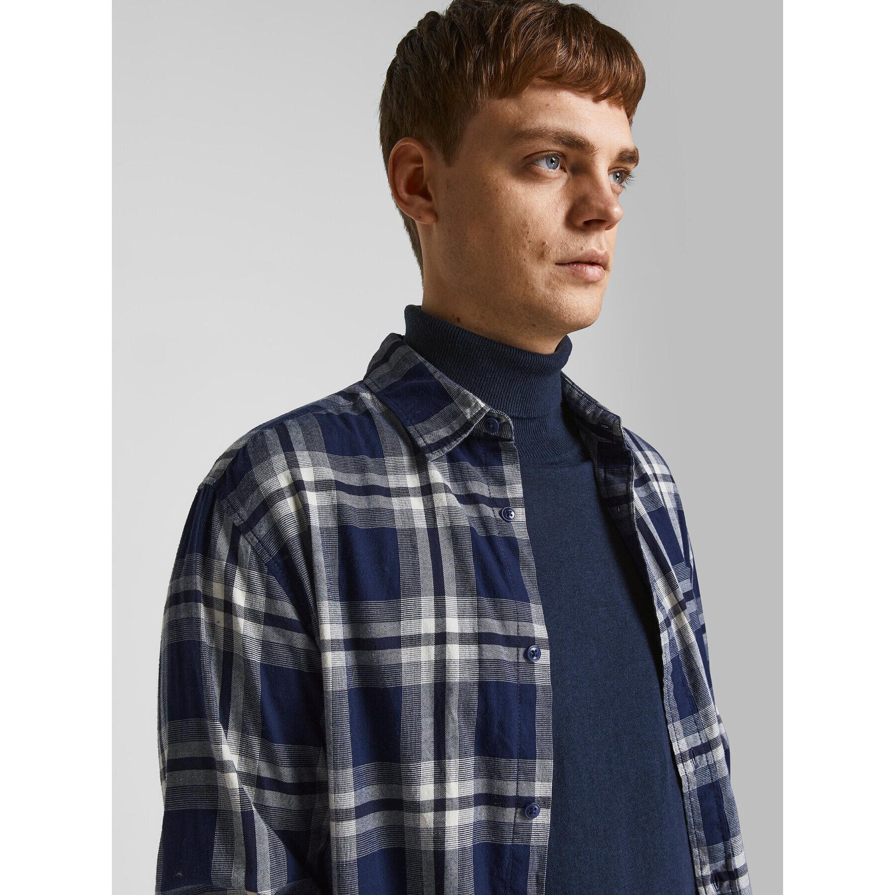 Jack&Jones Поло Rogan 12196902 Тъмносин Regular Fit - Pepit.bg