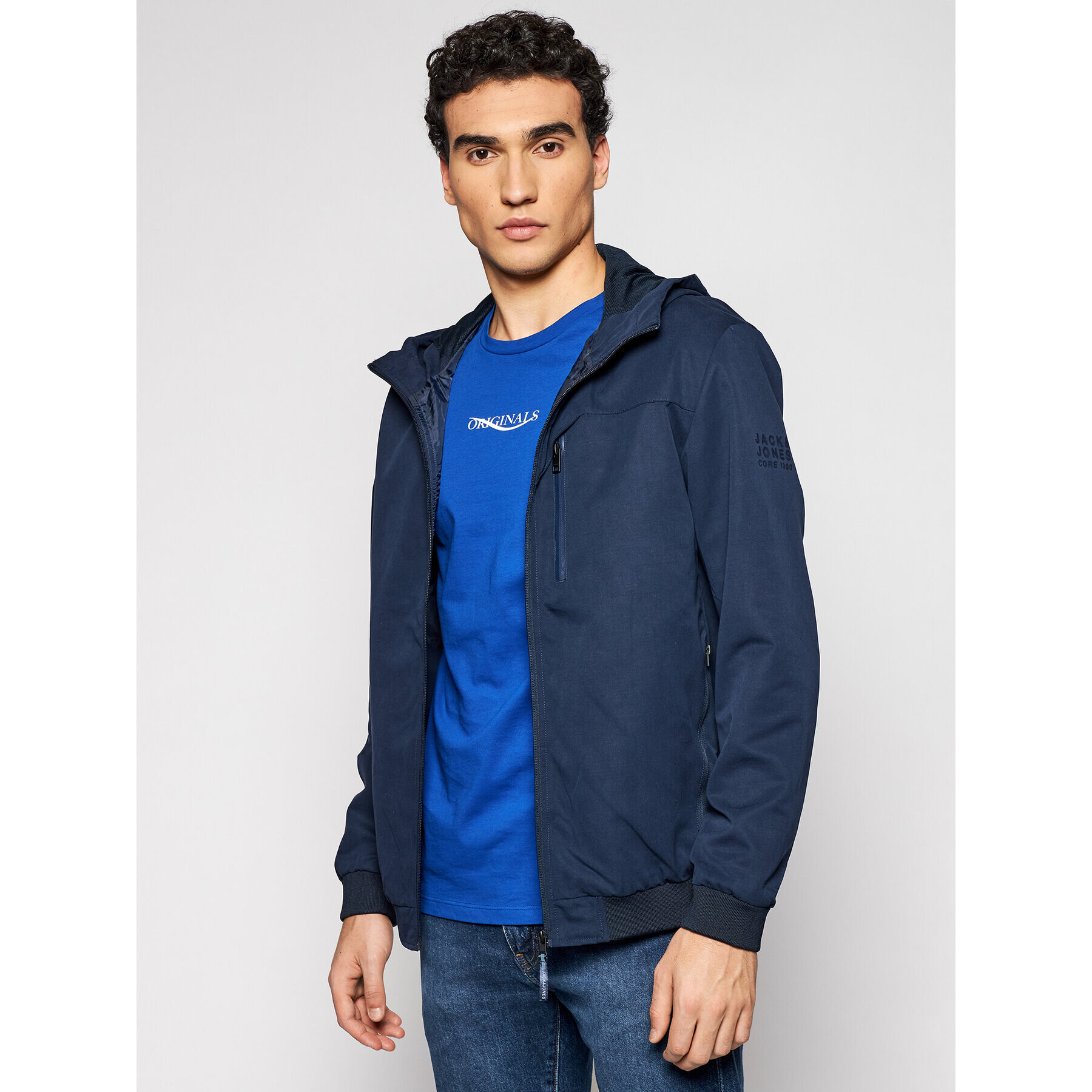 Jack&Jones Преходно яке Alu Peach 12186514 Тъмносин Regular Fit - Pepit.bg