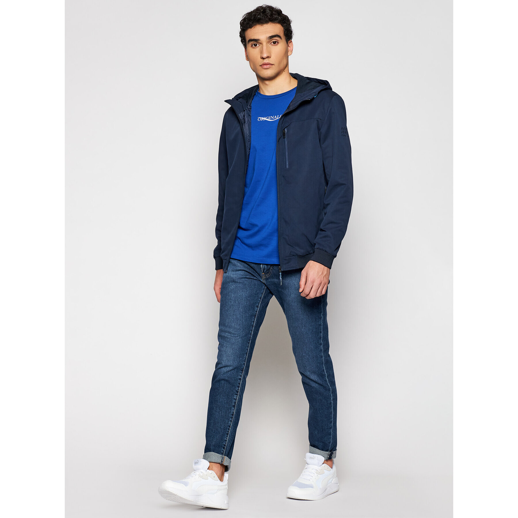 Jack&Jones Преходно яке Alu Peach 12186514 Тъмносин Regular Fit - Pepit.bg