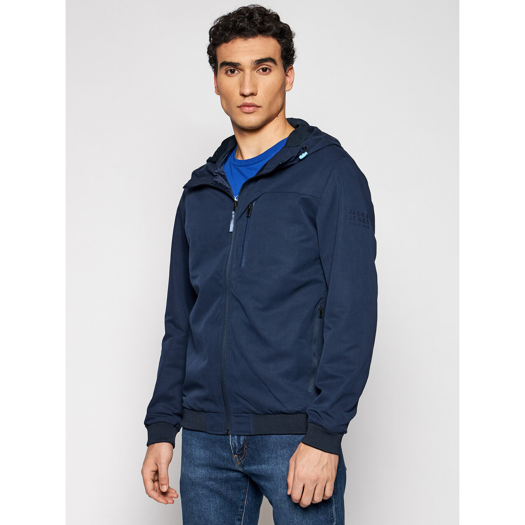 Jack&Jones Преходно яке Alu Peach 12186514 Тъмносин Regular Fit - Pepit.bg