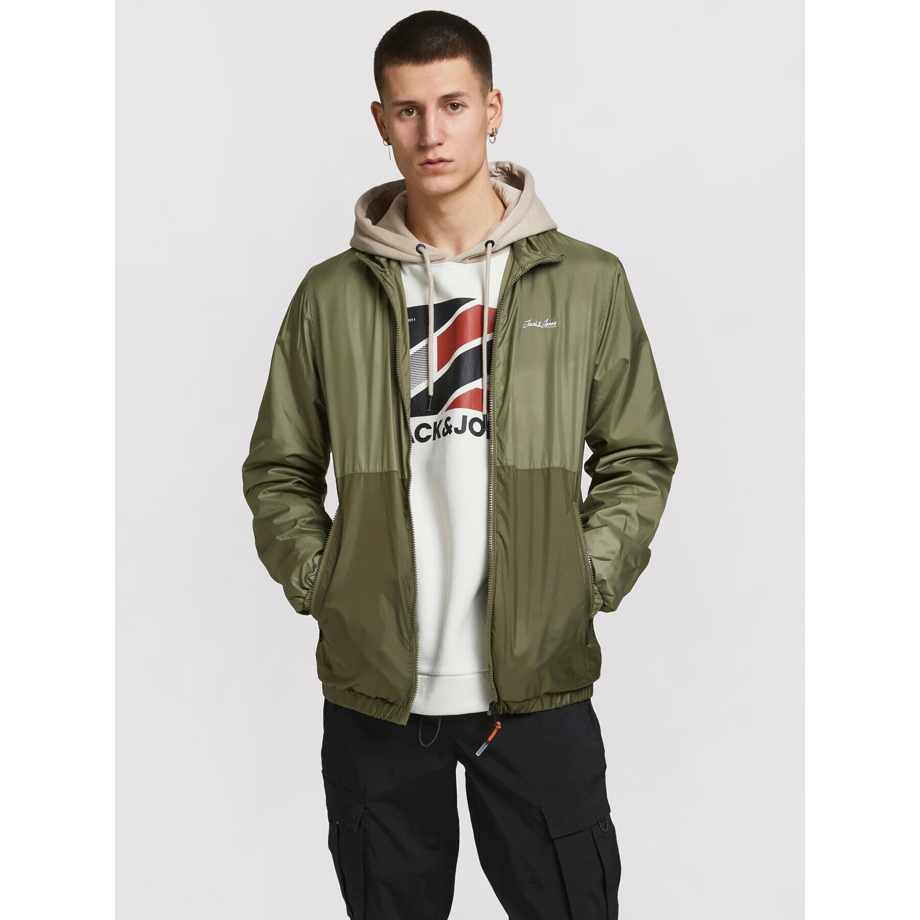 Jack&Jones Преходно яке Hunter 12184357 Зелен Regular Fit - Pepit.bg