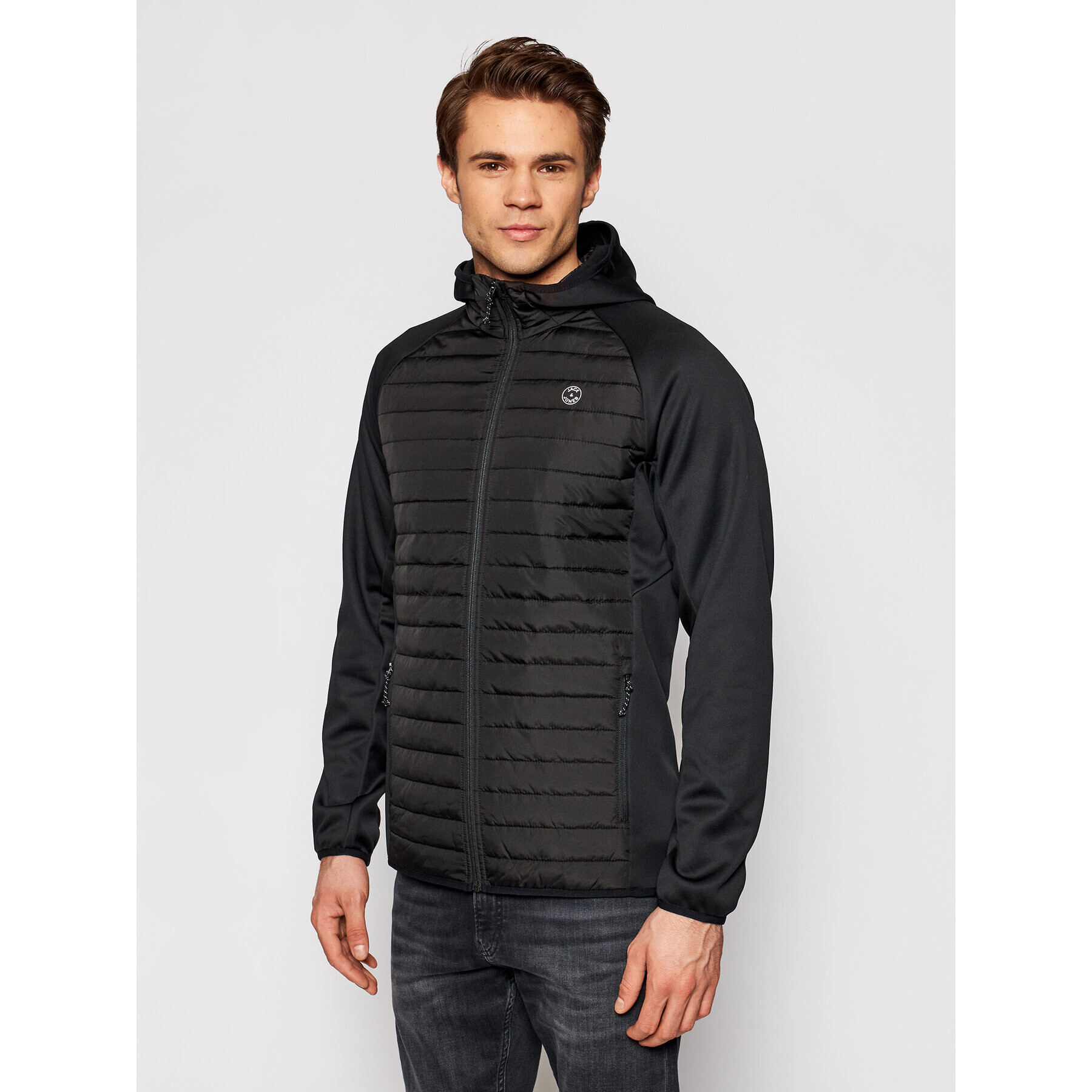 Jack&Jones Преходно яке Multi Quilted 12182242 Черен Regular Fit - Pepit.bg