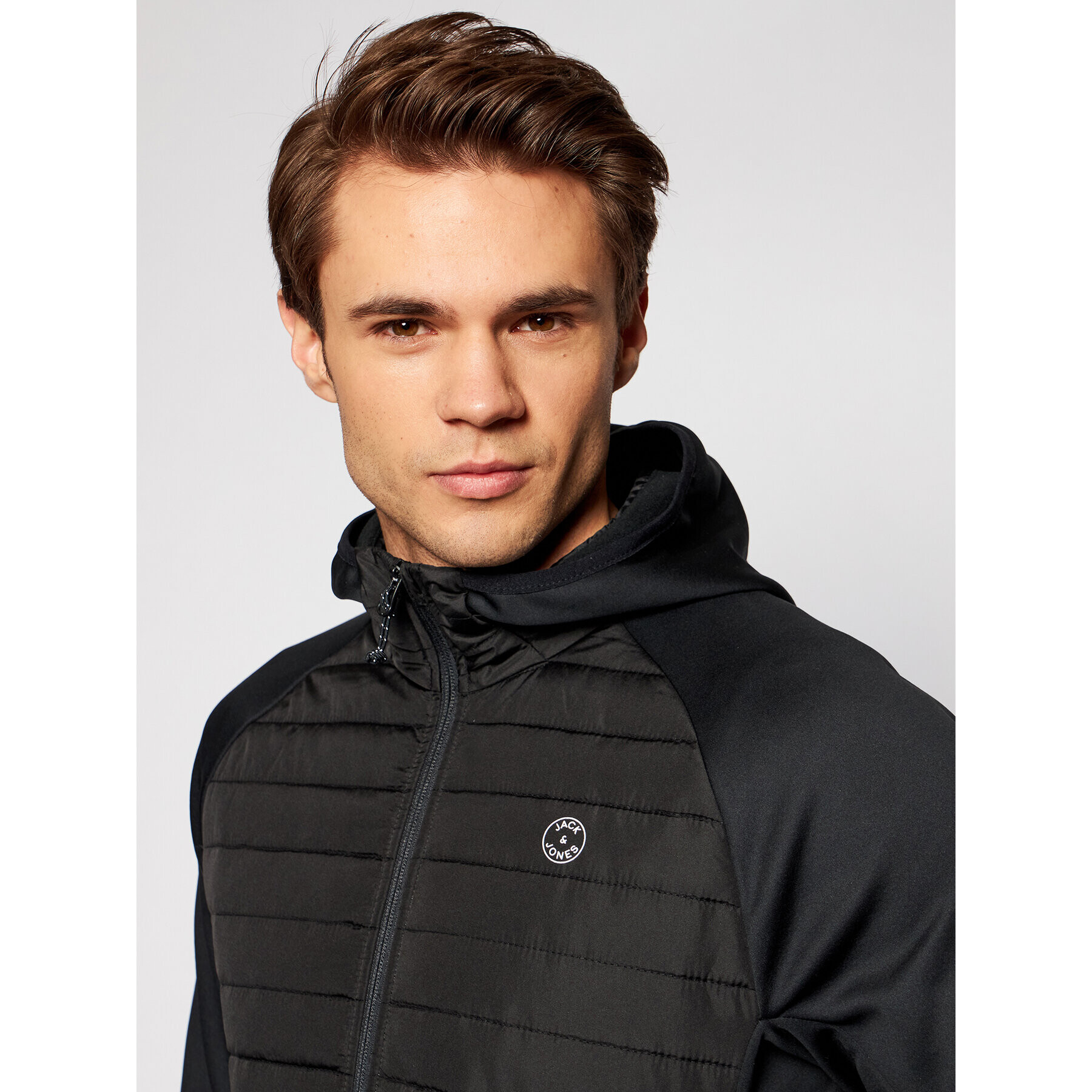 Jack&Jones Преходно яке Multi Quilted 12182242 Черен Regular Fit - Pepit.bg