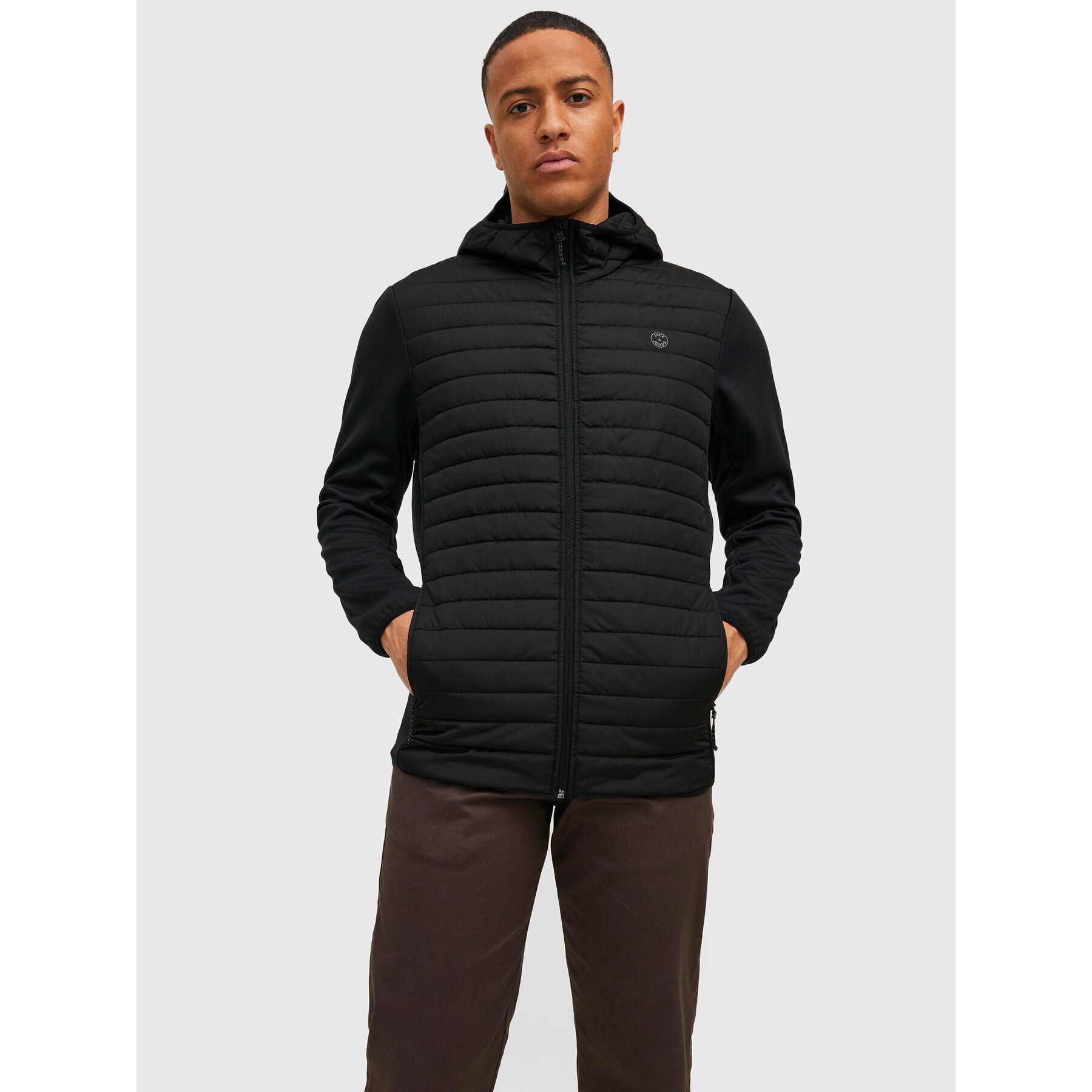Jack&Jones Преходно яке Multi Quilted 12182242 Черен Regular Fit - Pepit.bg