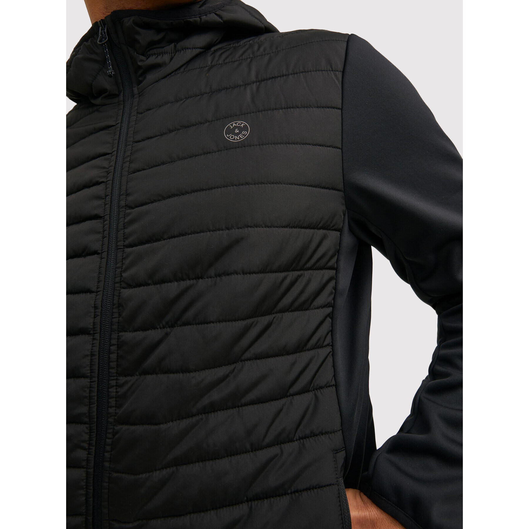 Jack&Jones Преходно яке Multi Quilted 12182242 Черен Regular Fit - Pepit.bg