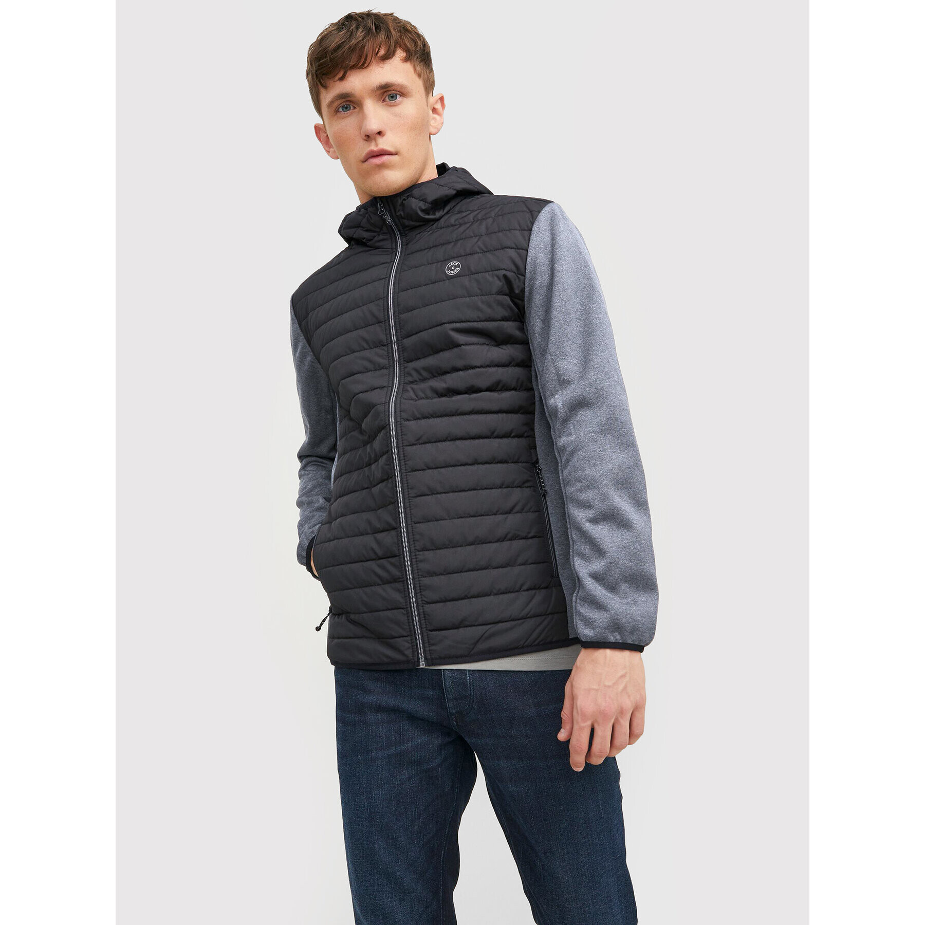 Jack&Jones Преходно яке Multi Quilted 12182242 Черен Regular Fit - Pepit.bg