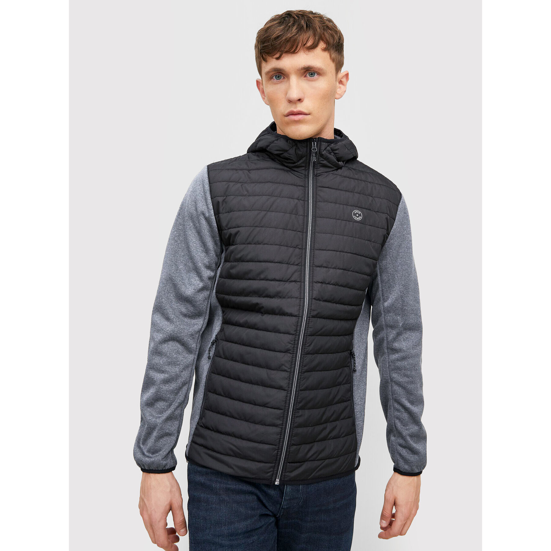 Jack&Jones Преходно яке Multi Quilted 12182242 Черен Regular Fit - Pepit.bg