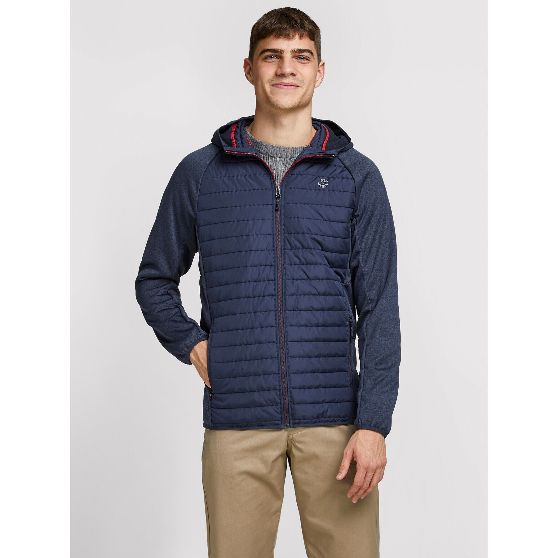 Jack&Jones Преходно яке Multi Quilted 12182242 Тъмносин Regular Fit - Pepit.bg