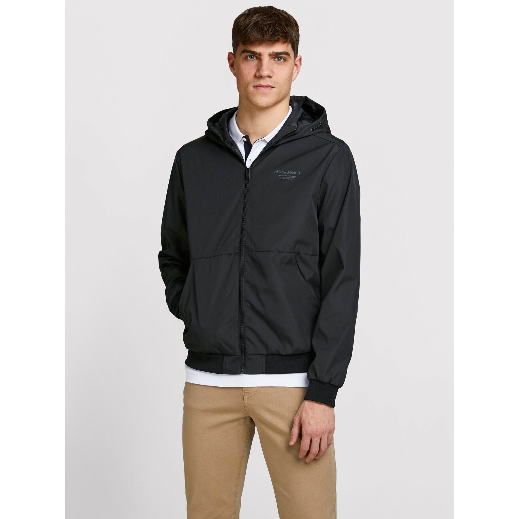 Jack&Jones Преходно яке Seam 12182243 Черен Regular Fit - Pepit.bg