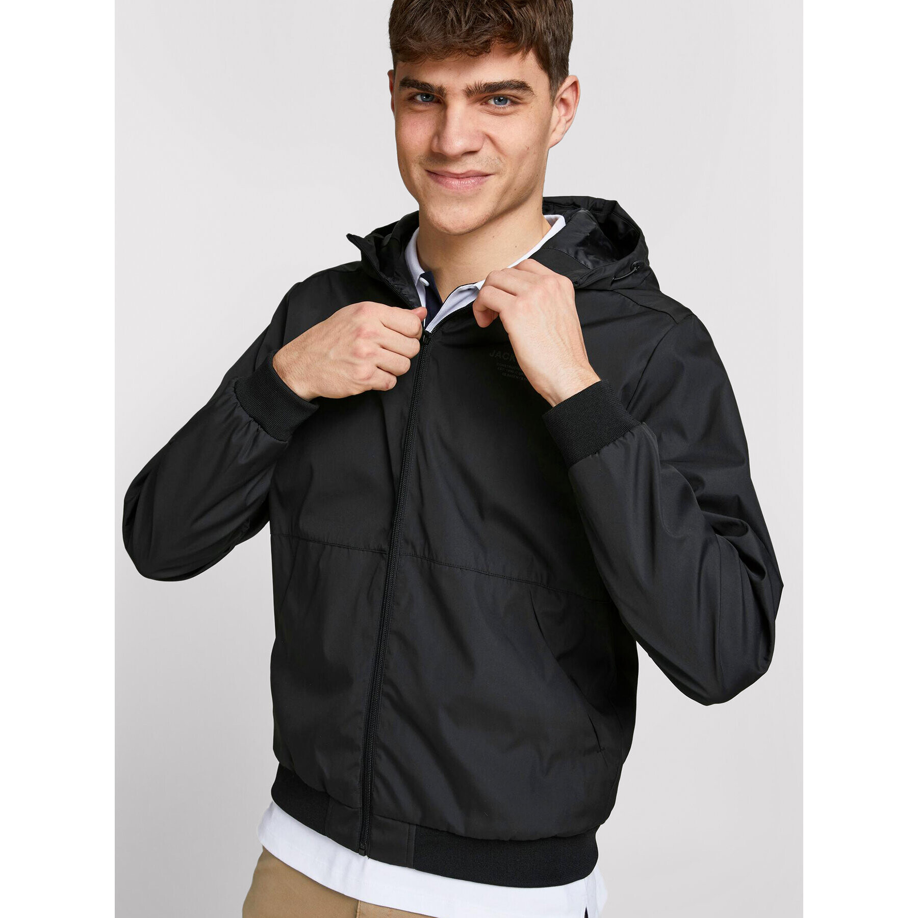 Jack&Jones Преходно яке Seam 12182243 Черен Regular Fit - Pepit.bg