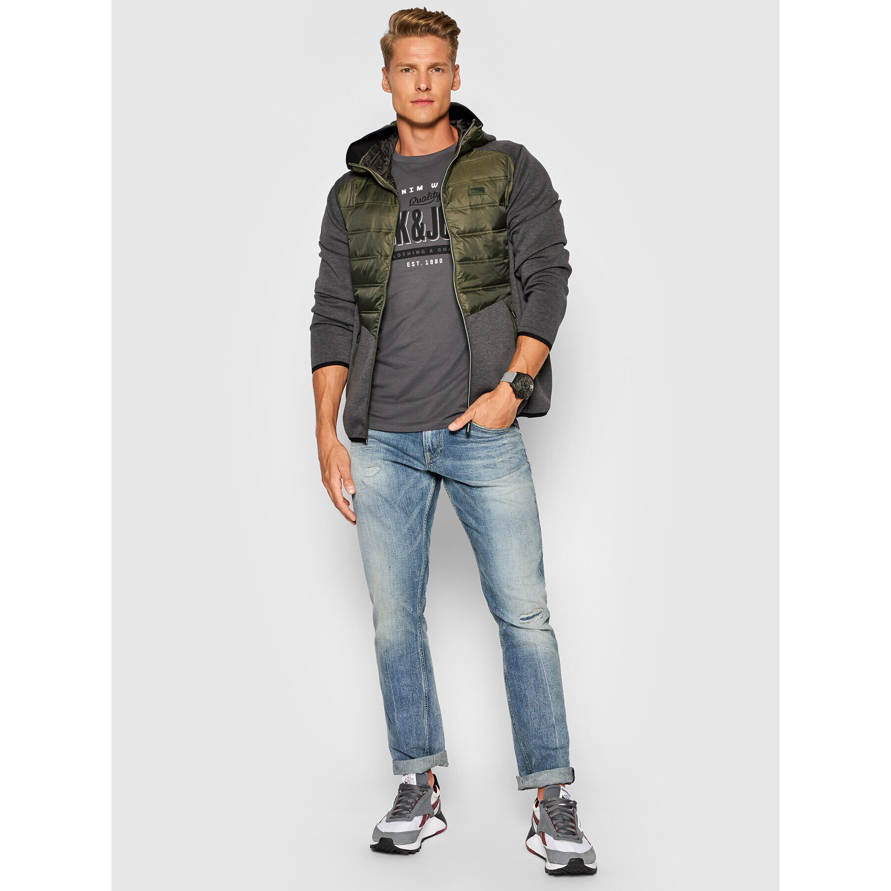 Jack&Jones Преходно яке Toby 12184739 Зелен Regular Fit - Pepit.bg