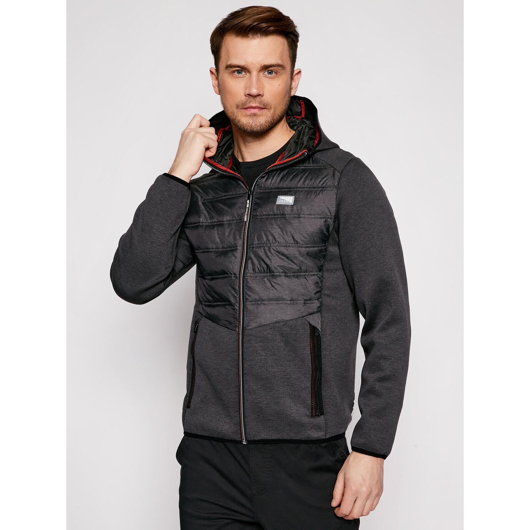 Jack&Jones Преходно яке Toby Hybrid 12184739 Сив Regular Fit - Pepit.bg