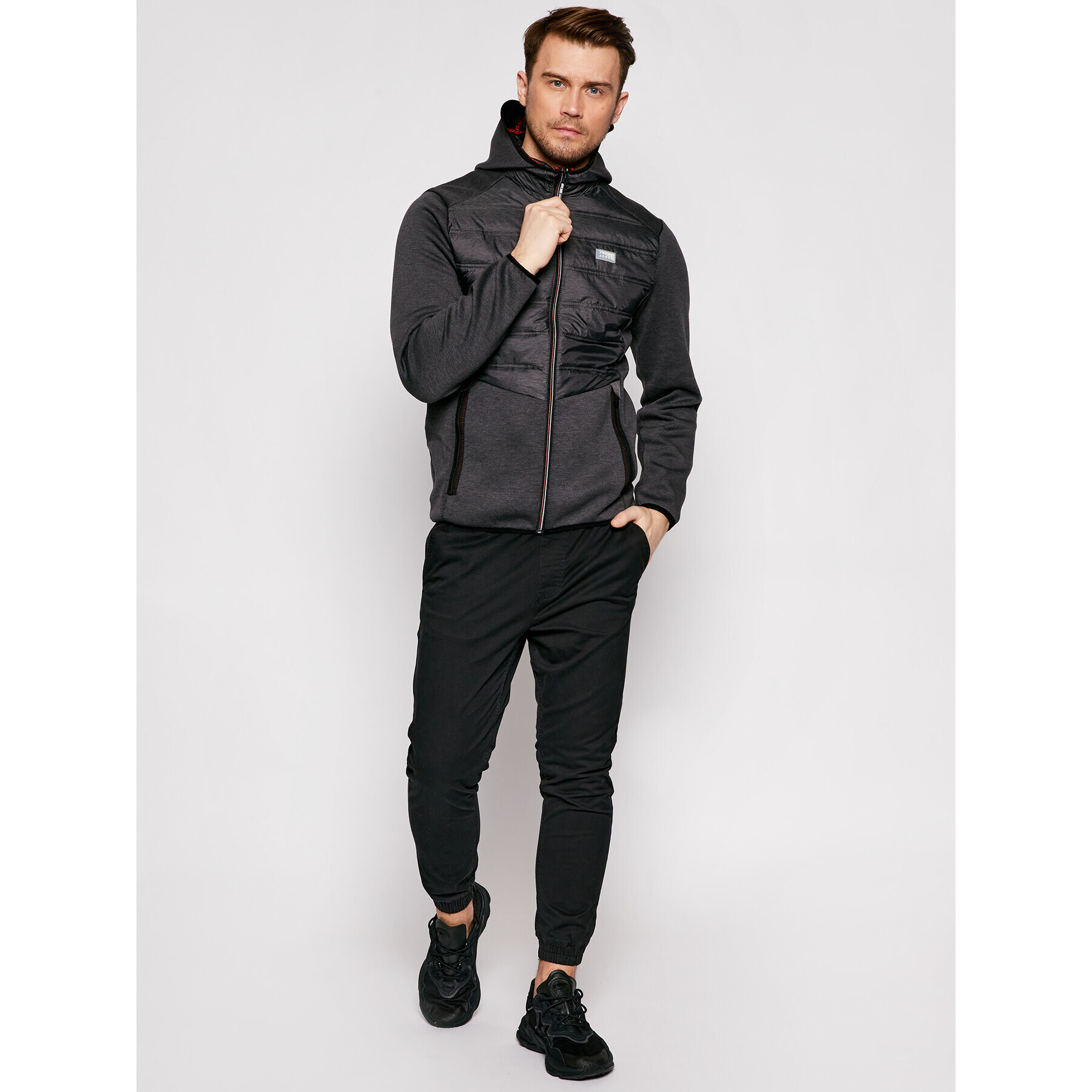 Jack&Jones Преходно яке Toby Hybrid 12184739 Сив Regular Fit - Pepit.bg