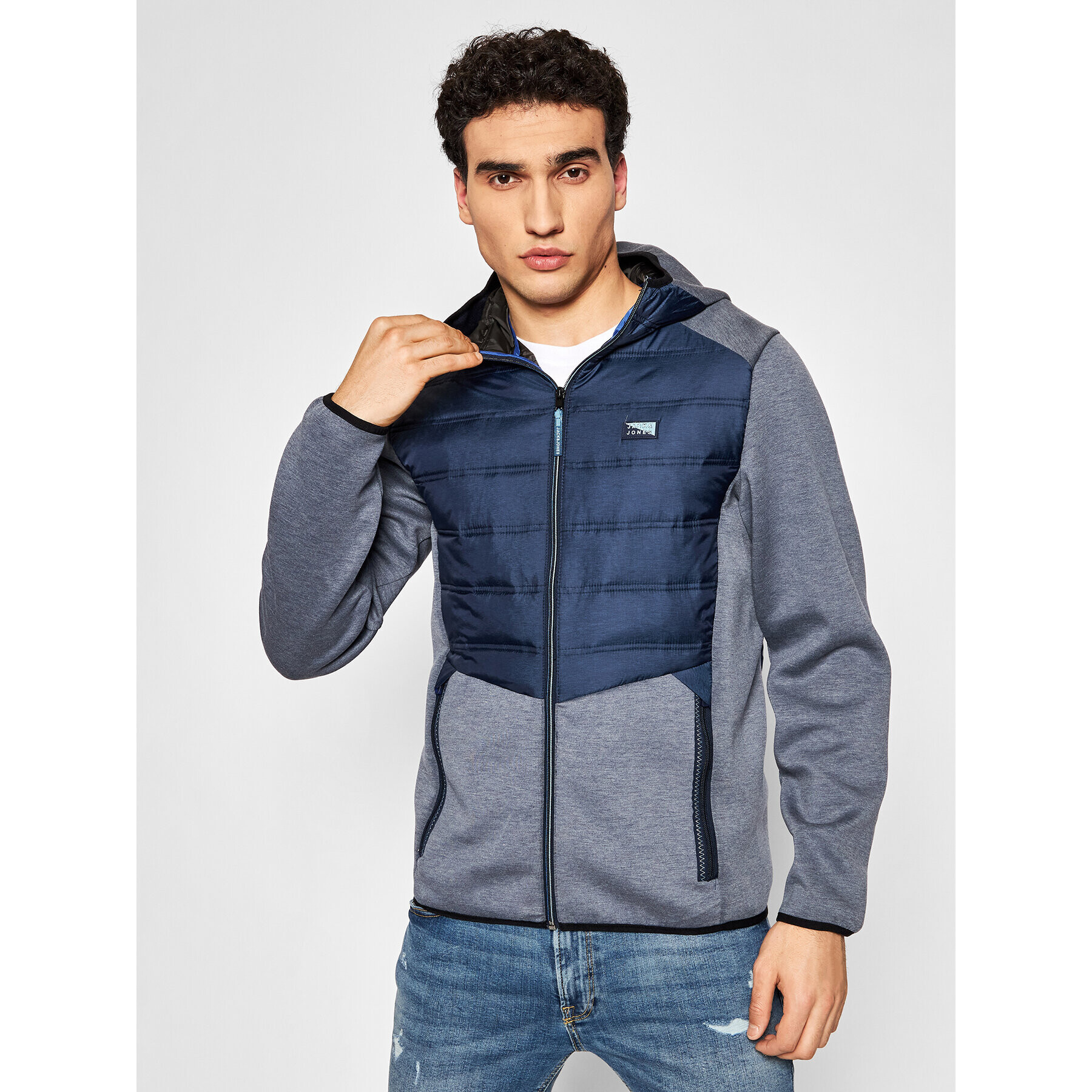 Jack&Jones Преходно яке Toby Hybrid 12184739 Тъмносин Regular Fit - Pepit.bg