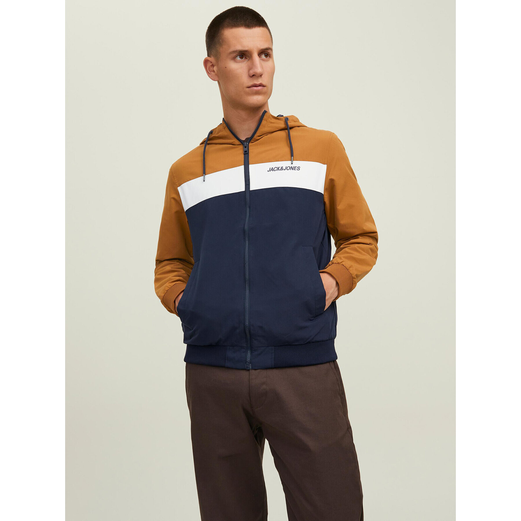 Jack&Jones Преходно яке 12200208 Кафяв Regular Fit - Pepit.bg