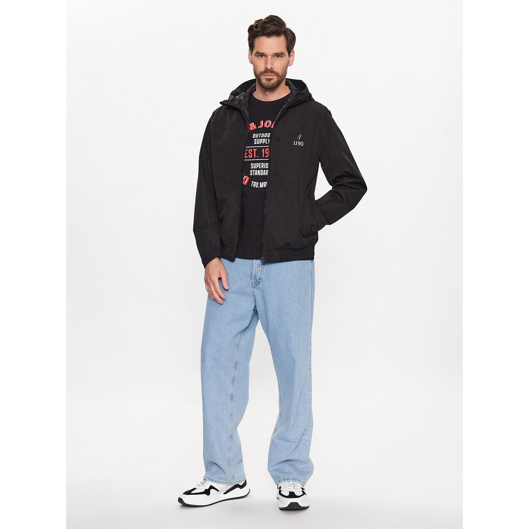 Jack&Jones Преходно яке Snap 12224282 Черен Regular Fit - Pepit.bg