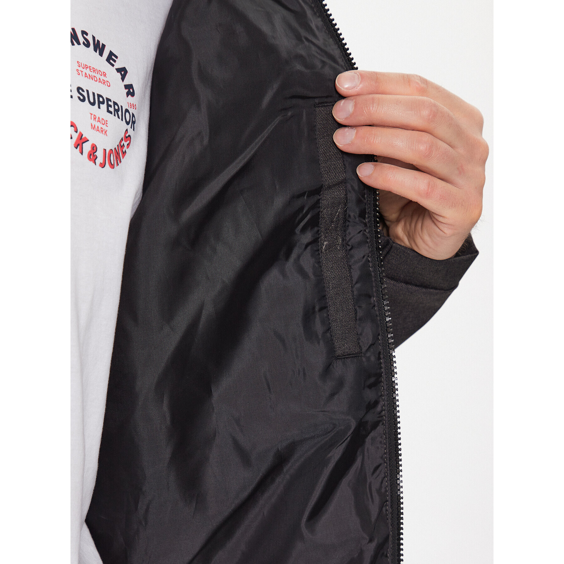 Jack&Jones Преходно яке Snap 12224282 Сив Regular Fit - Pepit.bg