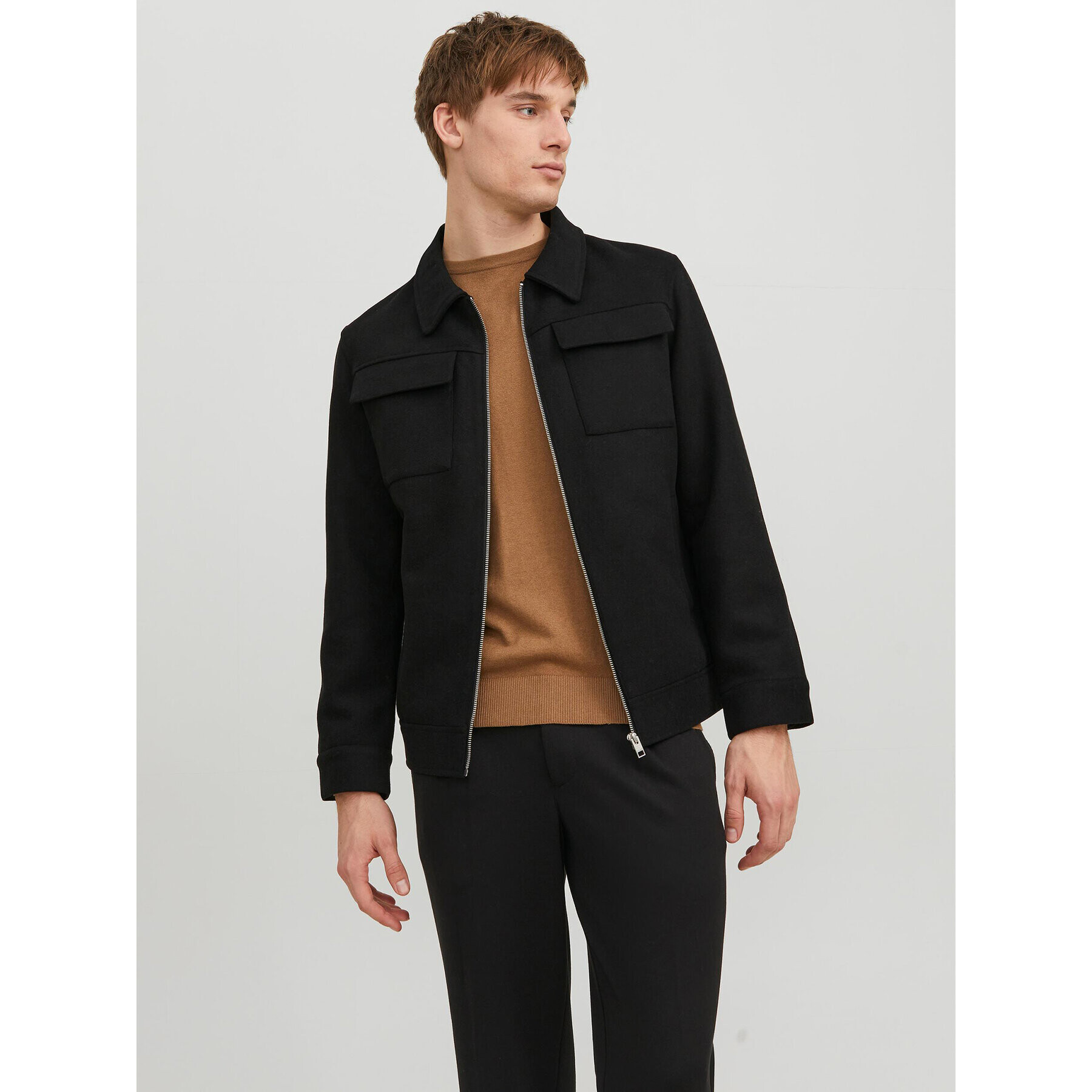 Jack&Jones Преходно яке 12239005 Черен Regular Fit - Pepit.bg