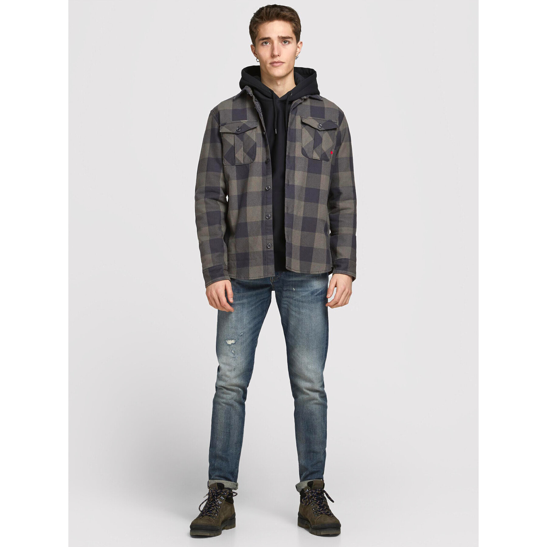 Jack&Jones Преходно яке Banes 12173938 Зелен Regular Fit - Pepit.bg