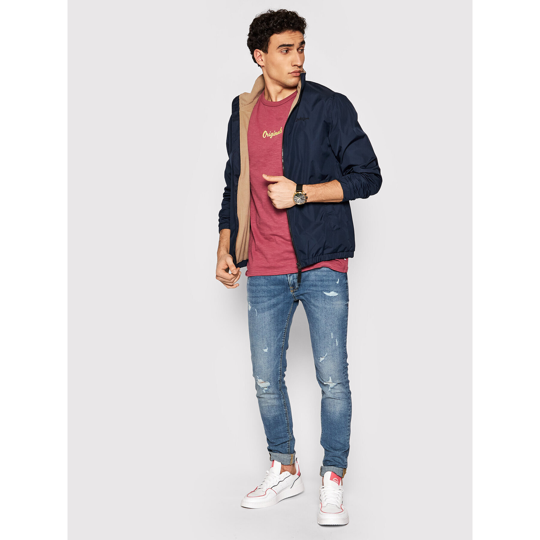 Jack&Jones Преходно яке Cooper 12184992 Тъмносин Regular Fit - Pepit.bg