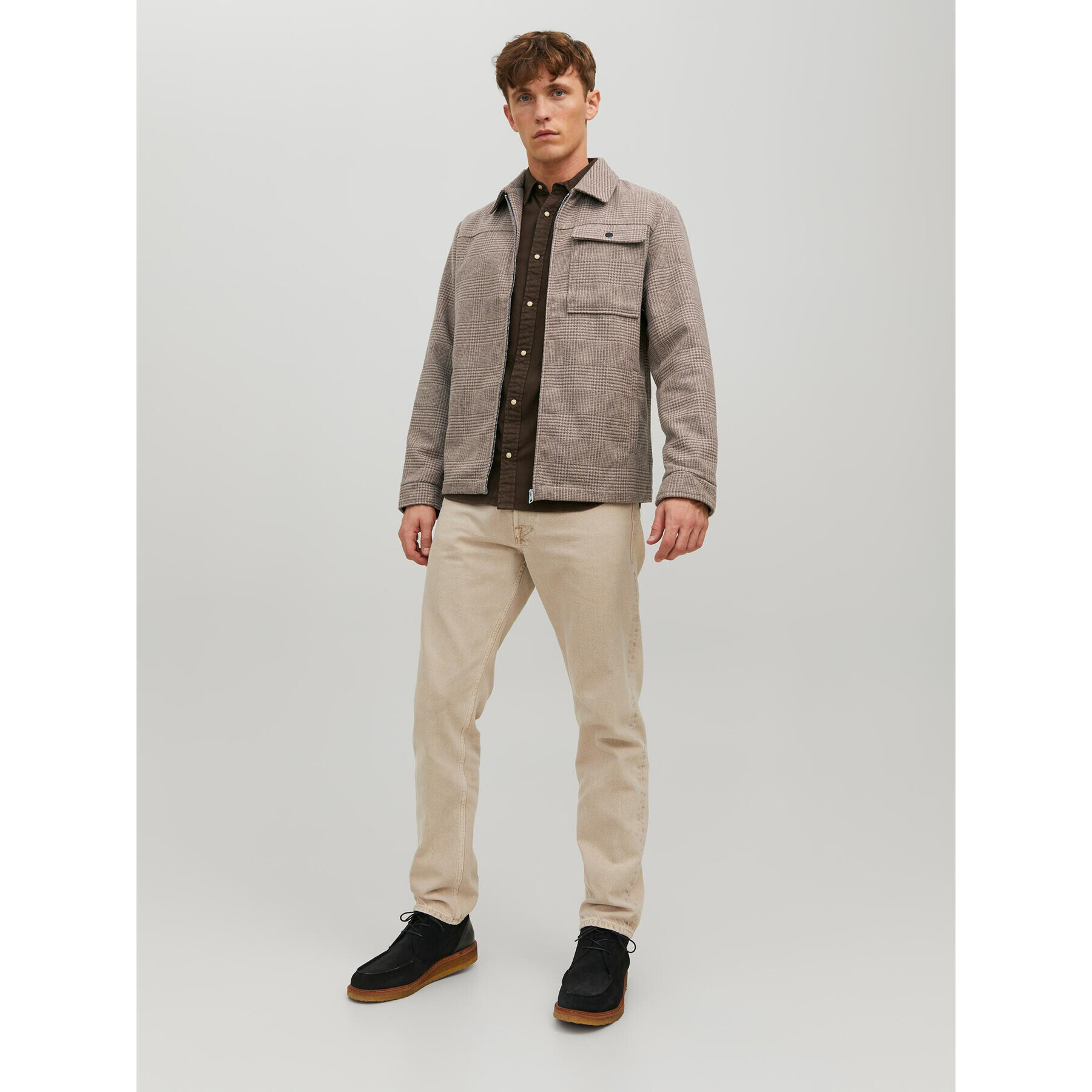 Jack&Jones Преходно яке Johnson 12212256 Кафяв Regular Fit - Pepit.bg