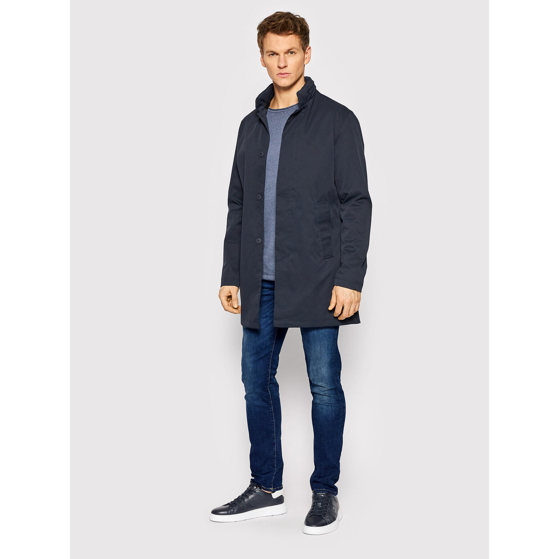 Jack&Jones PREMIUM Преходно яке Pal 12203188 Тъмносин Regular Fit - Pepit.bg