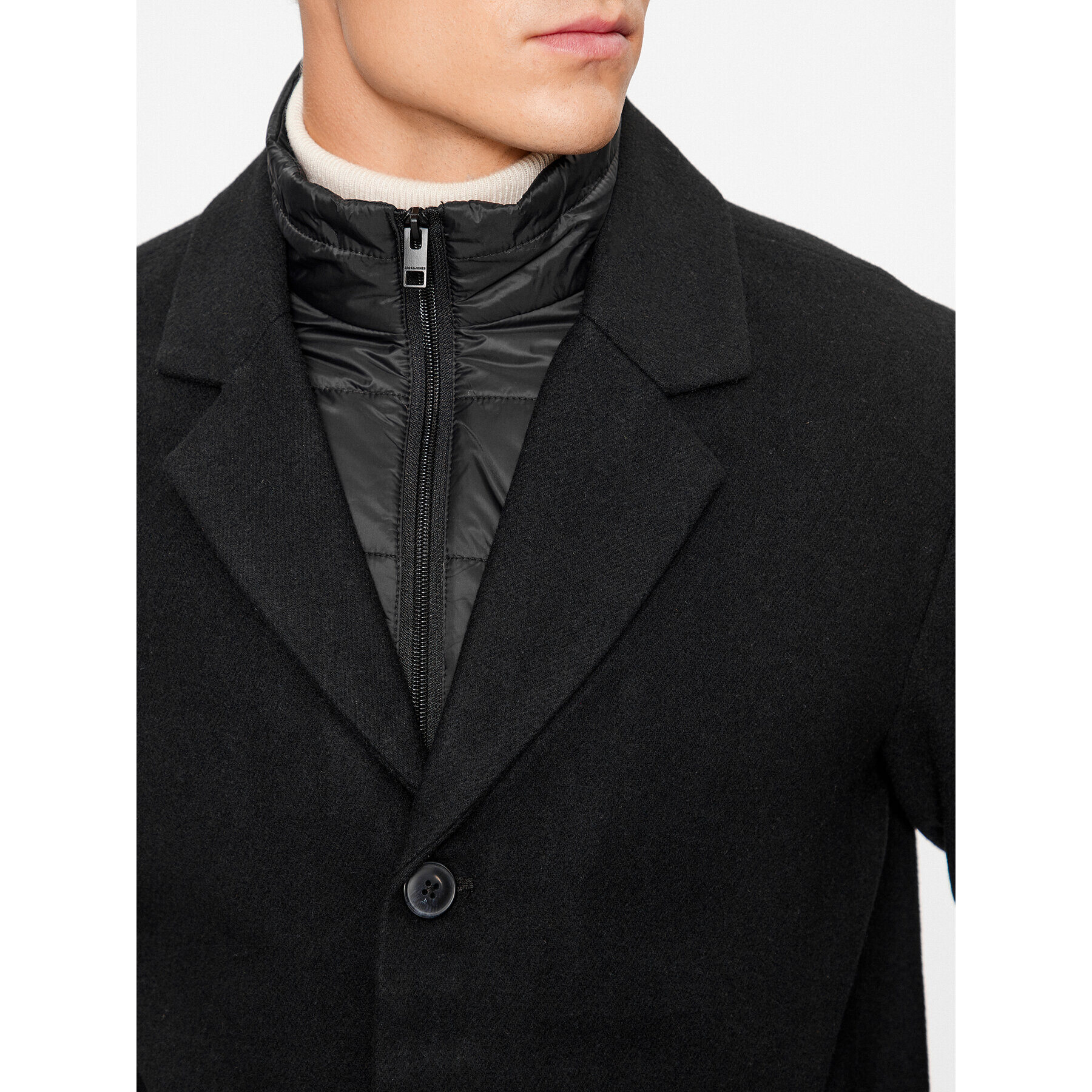 Jack&Jones Преходно палто 12236160 Черен Regular Fit - Pepit.bg