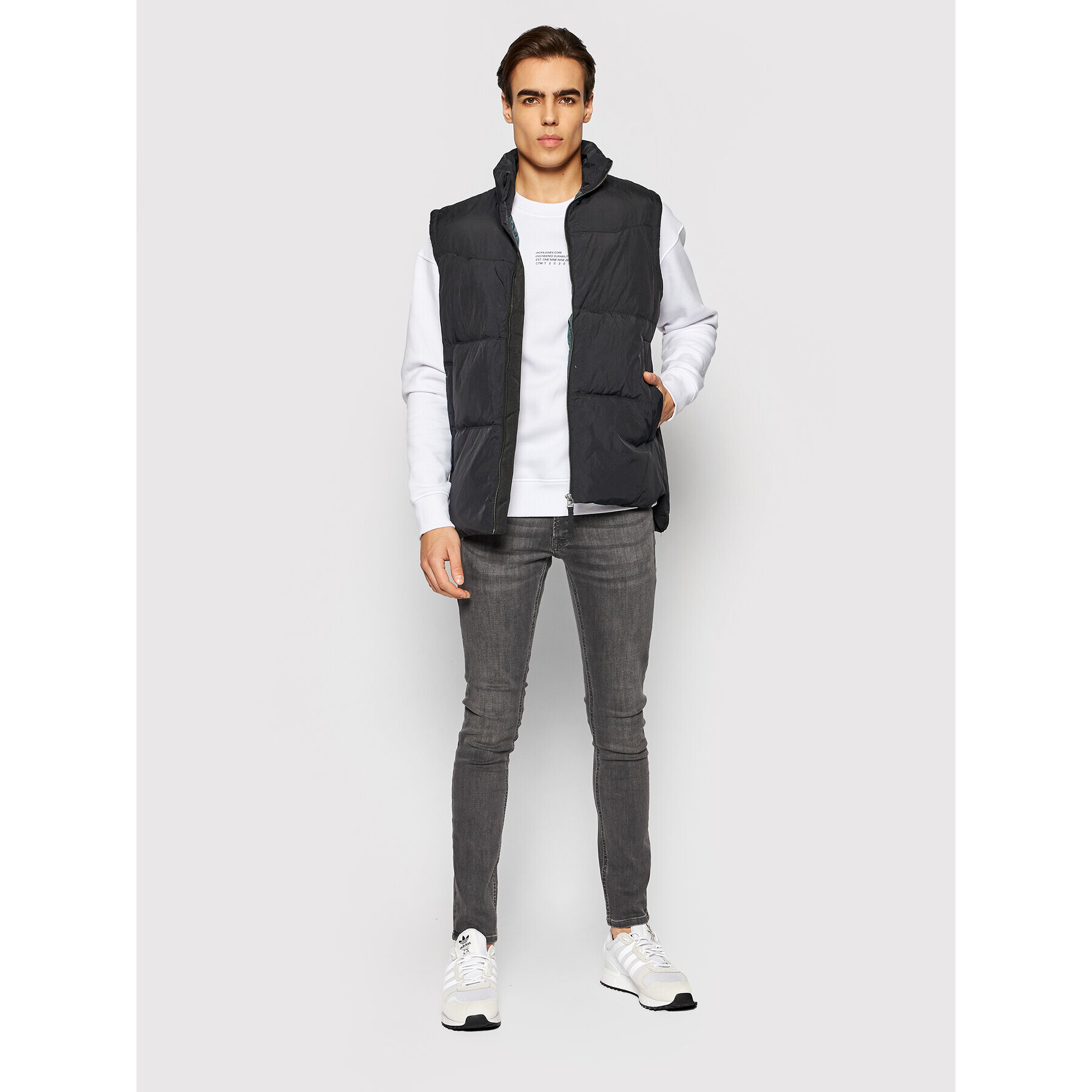 Jack&Jones PREMIUM Елек Lawind 12191277 Черен Regular Fit - Pepit.bg