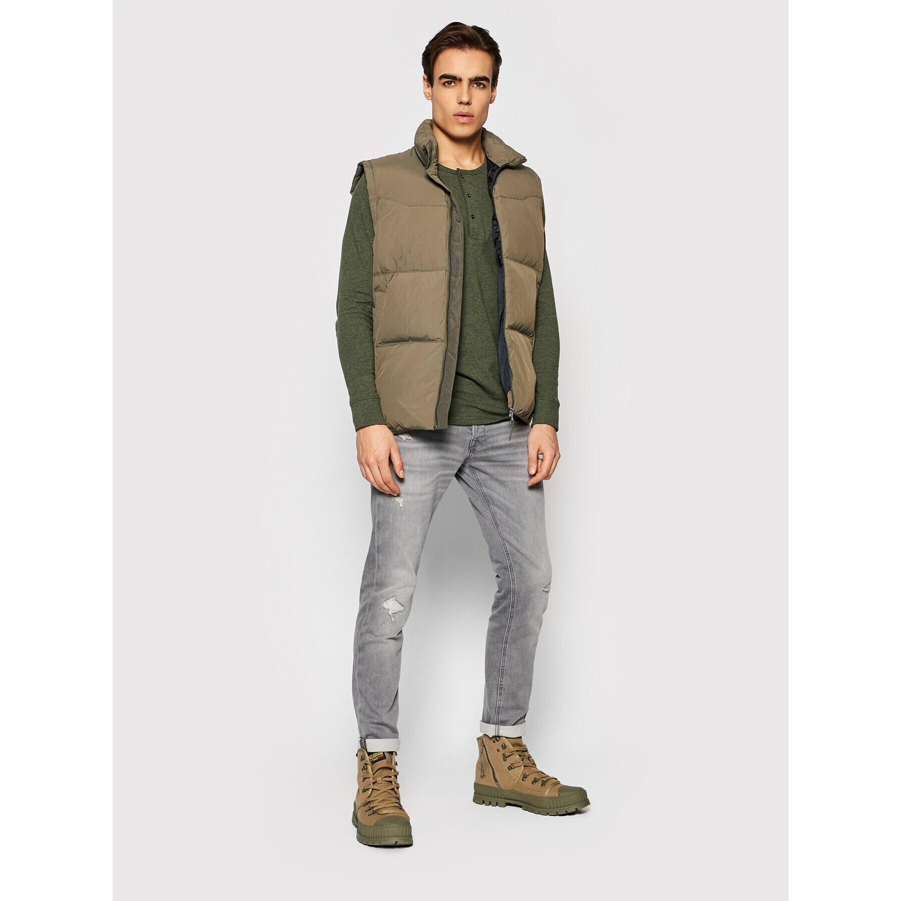 Jack&Jones PREMIUM Елек Lawind 12191277 Зелен Regular Fit - Pepit.bg