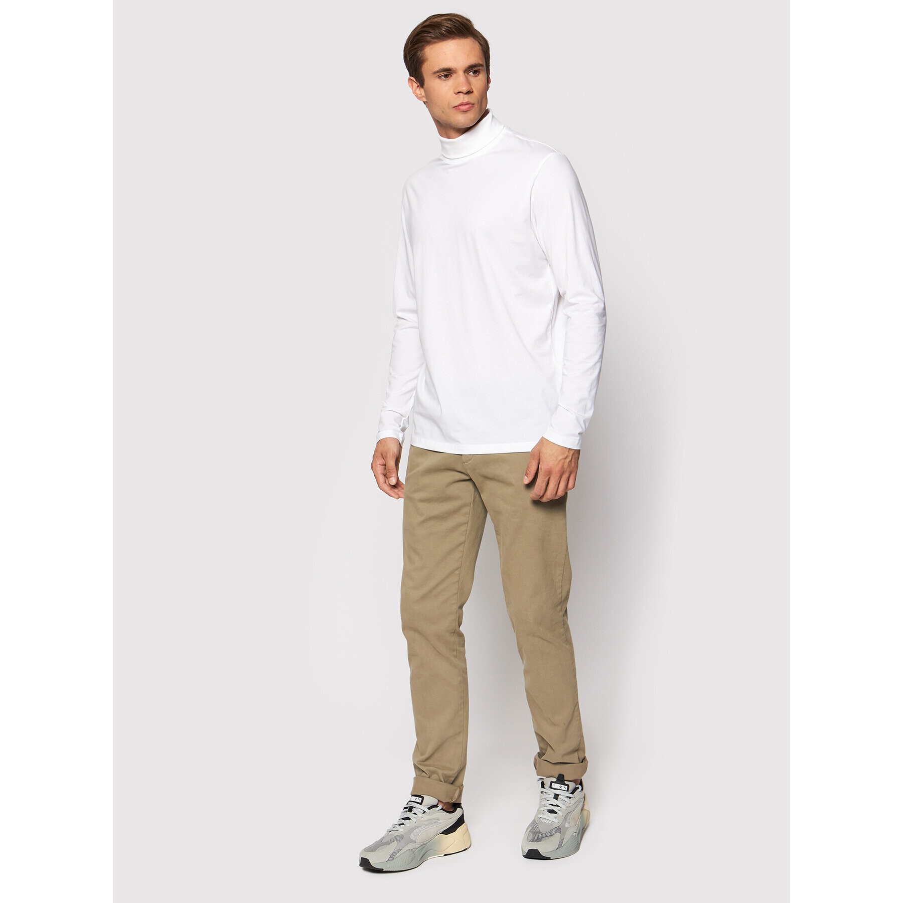 Jack&Jones PREMIUM Поло Blastretch 12191397 Бял Regular Fit - Pepit.bg