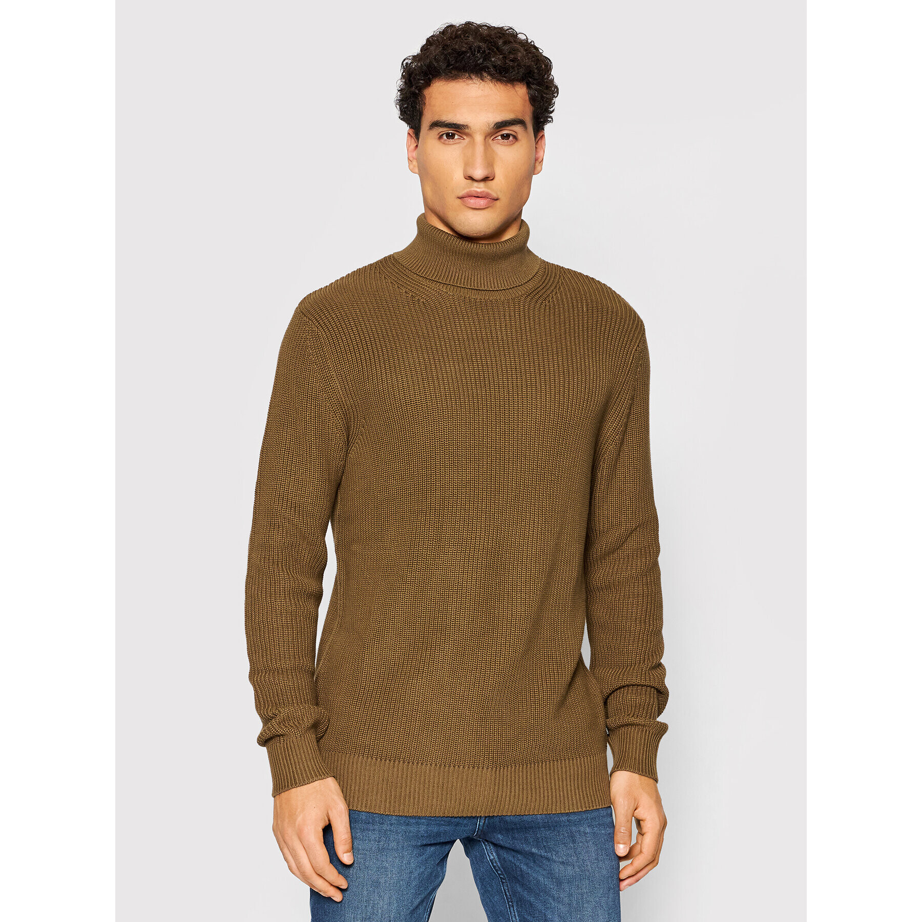 Jack&Jones Поло Well 12193094 Зелен Regular Fit - Pepit.bg