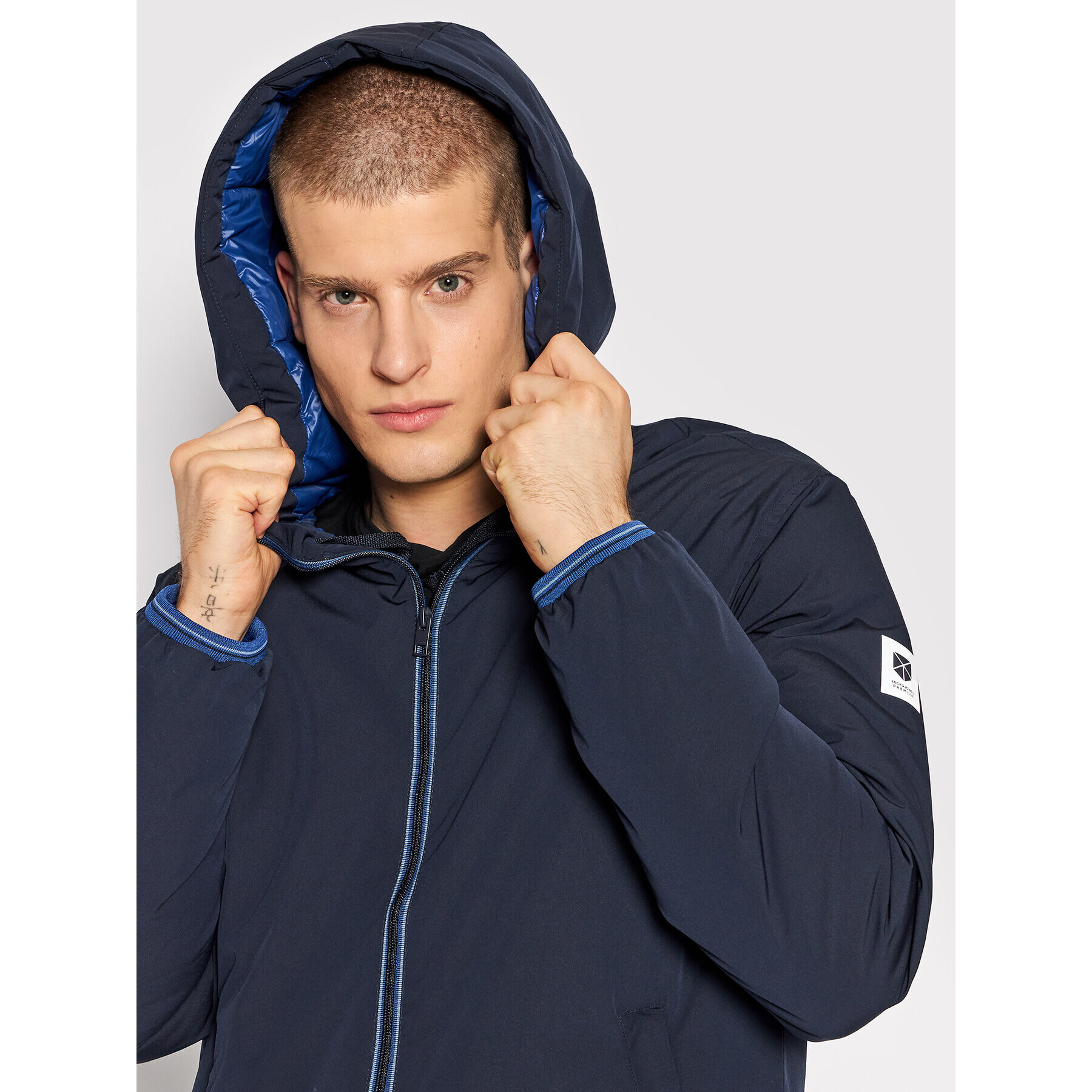 Jack&Jones PREMIUM Преходно яке Kane 12199872 Тъмносин Regular Fit - Pepit.bg