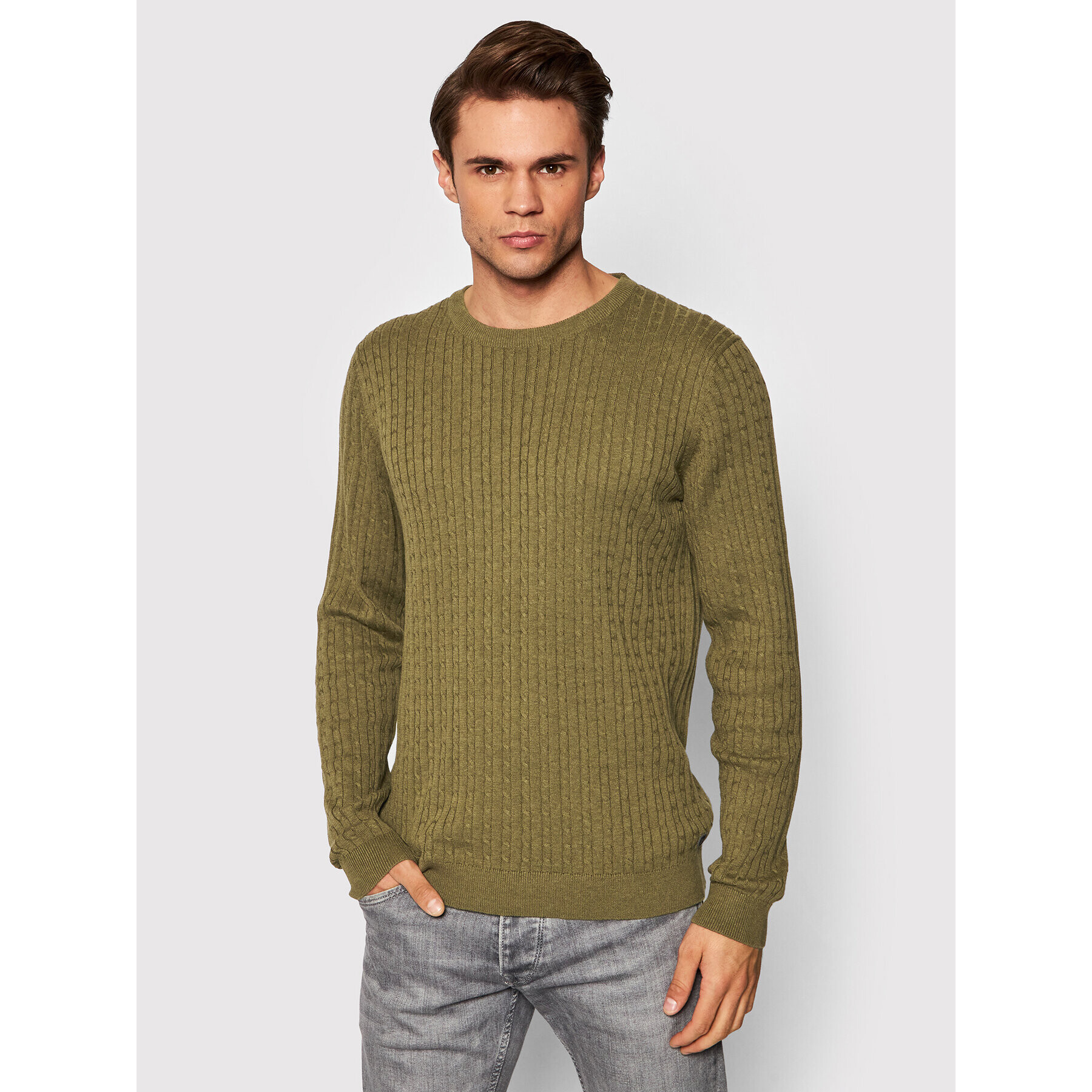 Jack&Jones PREMIUM Пуловер Blawinter 12200105 Зелен Regular Fit - Pepit.bg