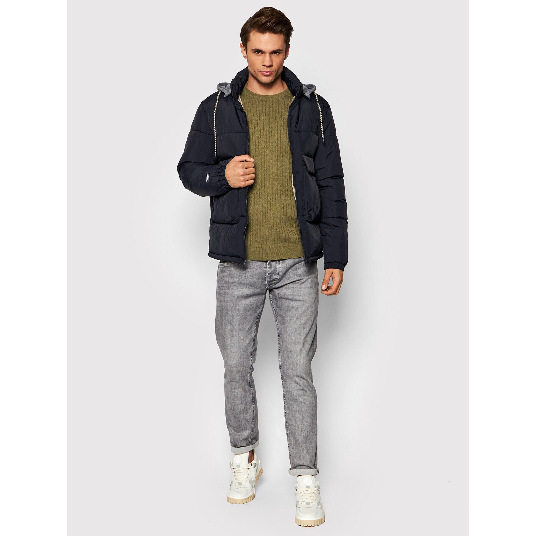 Jack&Jones PREMIUM Пуловер Blawinter 12200105 Зелен Regular Fit - Pepit.bg