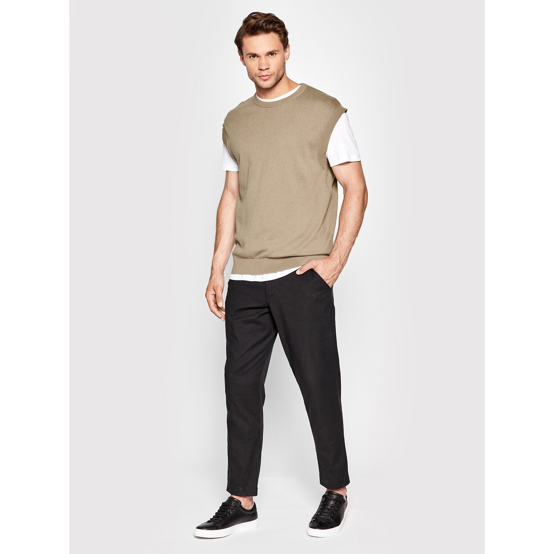 Jack&Jones Пуловер Lasse 12210345 Кафяв Regular Fit - Pepit.bg