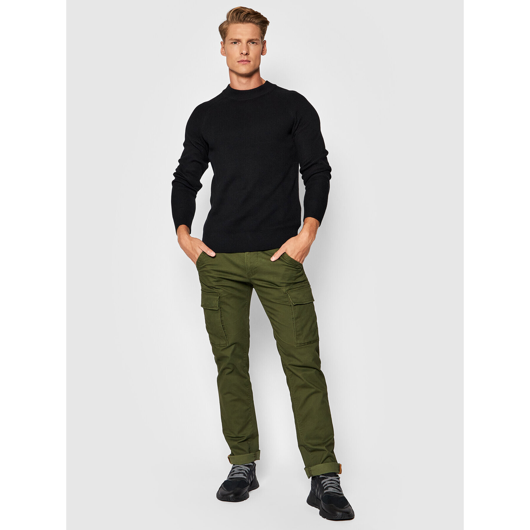 Jack&Jones PREMIUM Пуловер Perfect 12193517 Черен Regular Fit - Pepit.bg