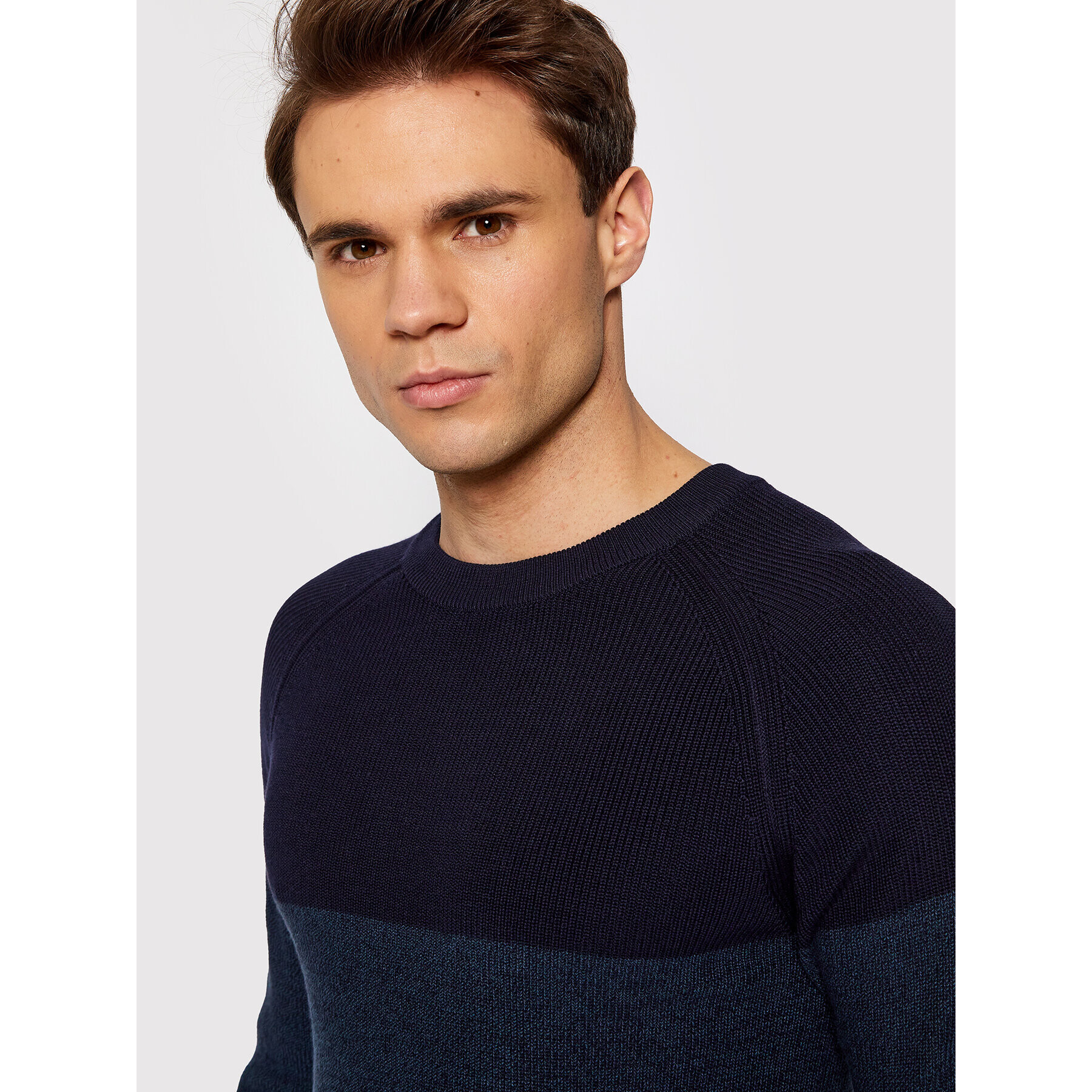 Jack&Jones PREMIUM Пуловер Spencer 12197591 Тъмносин Regular Fit - Pepit.bg