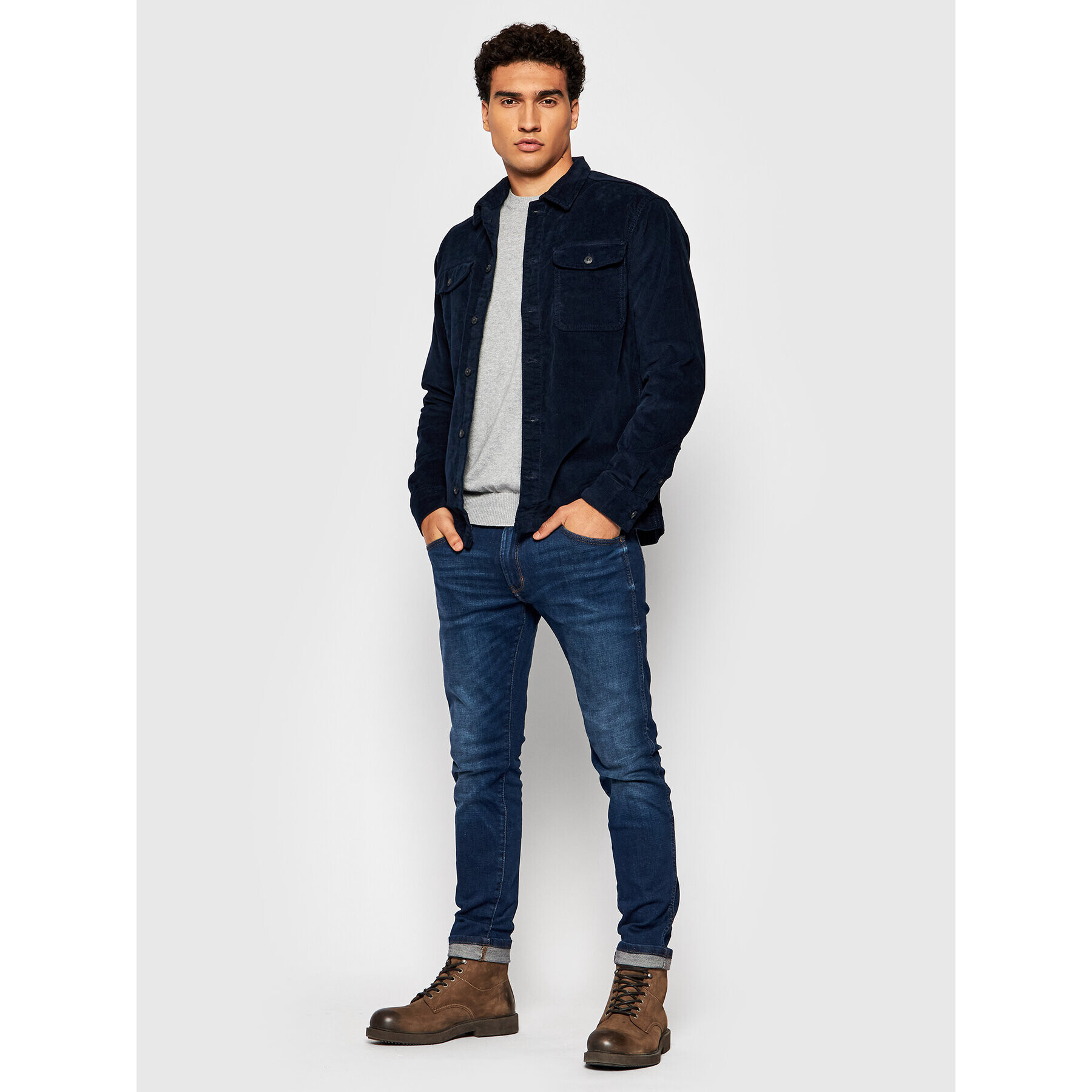 Jack&Jones PREMIUM Риза Blaben 12195781 Тъмносин Comfort Fit - Pepit.bg